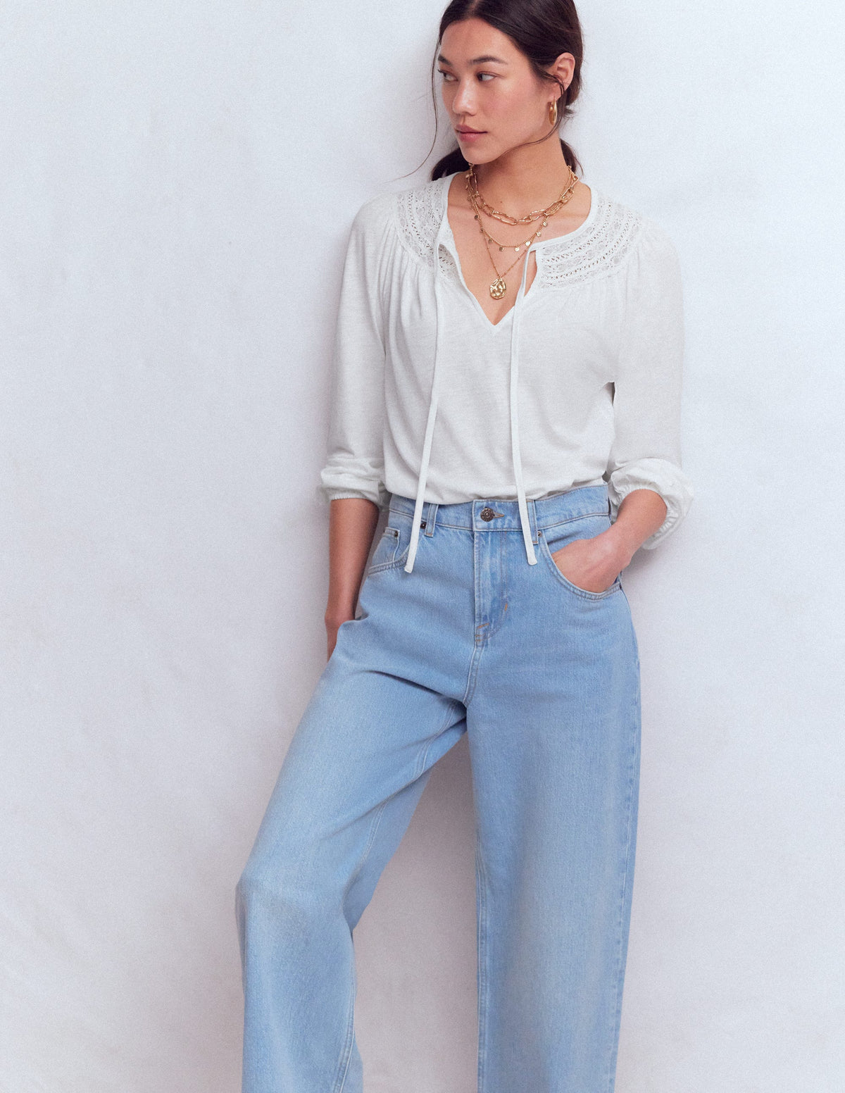 Edi Trim Detail Top-White - Image 4