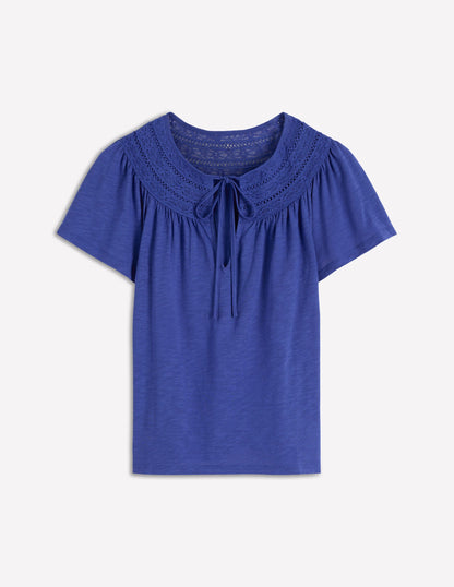 Edi Trim Detail T-shirt-Beaucoup Blue-7