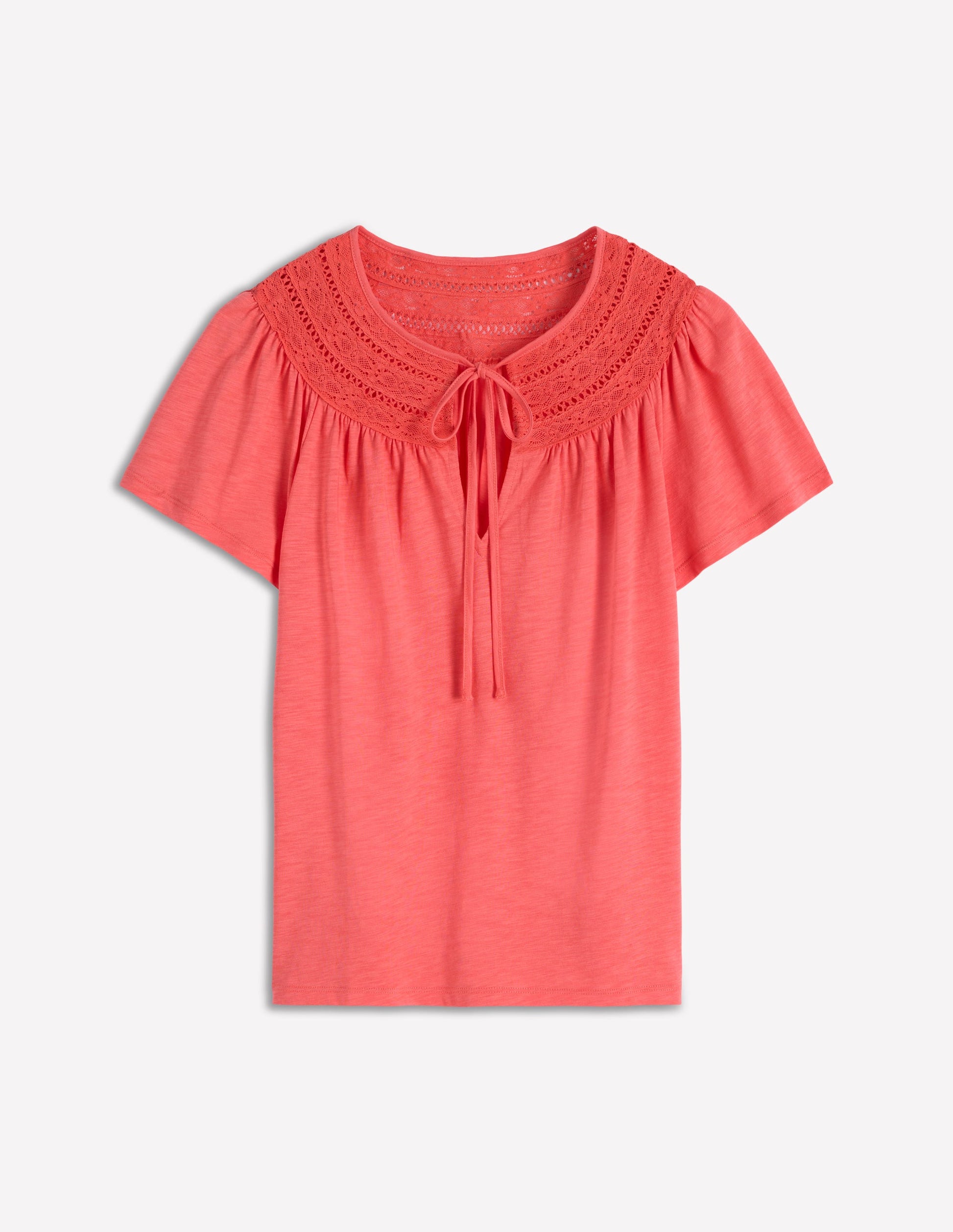 Edi Trim Detail T-shirt-Porcelain Rose-5