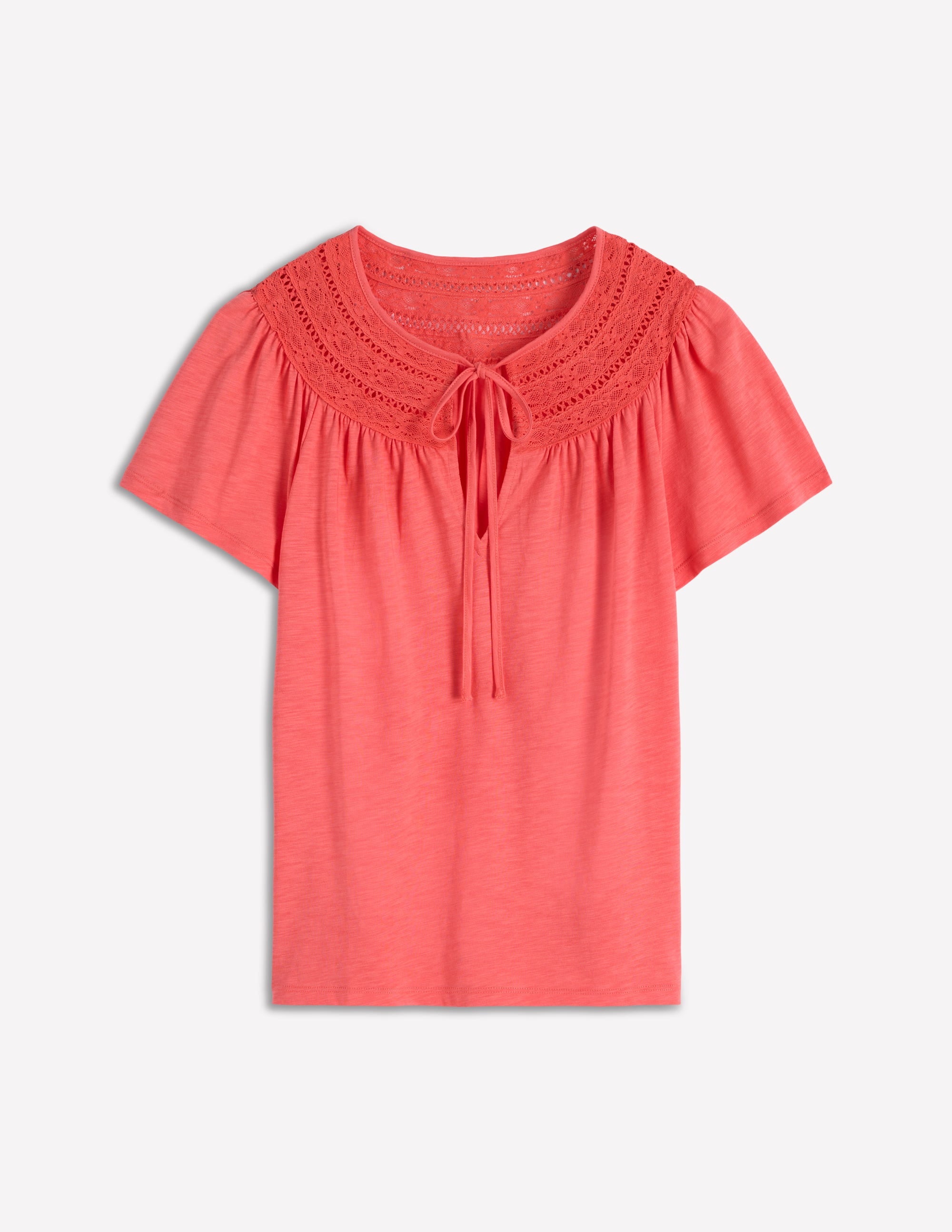 Edi Trim Detail T-shirt-Porcelain Rose - Image 5