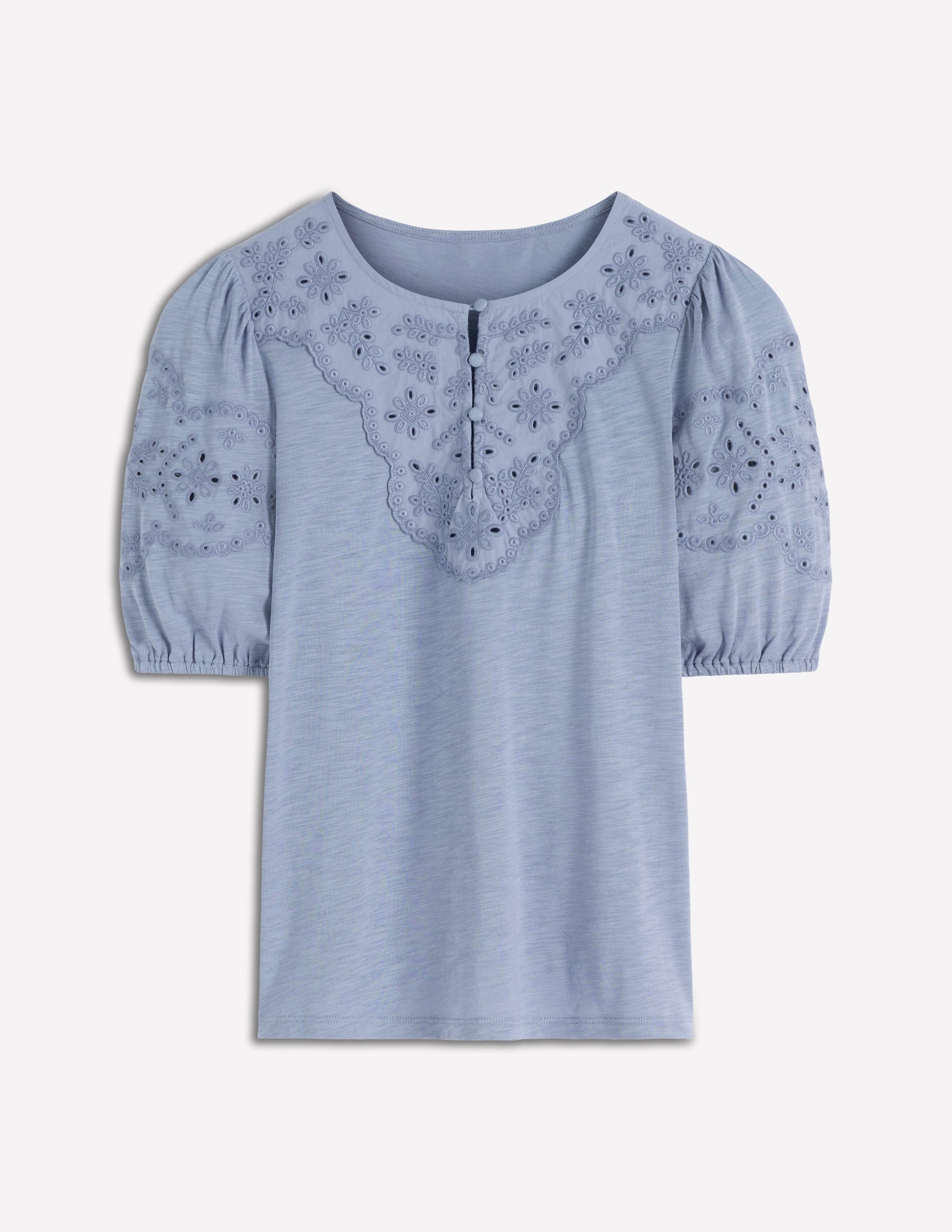 Ada Broderie Mix Top-French Blue-5