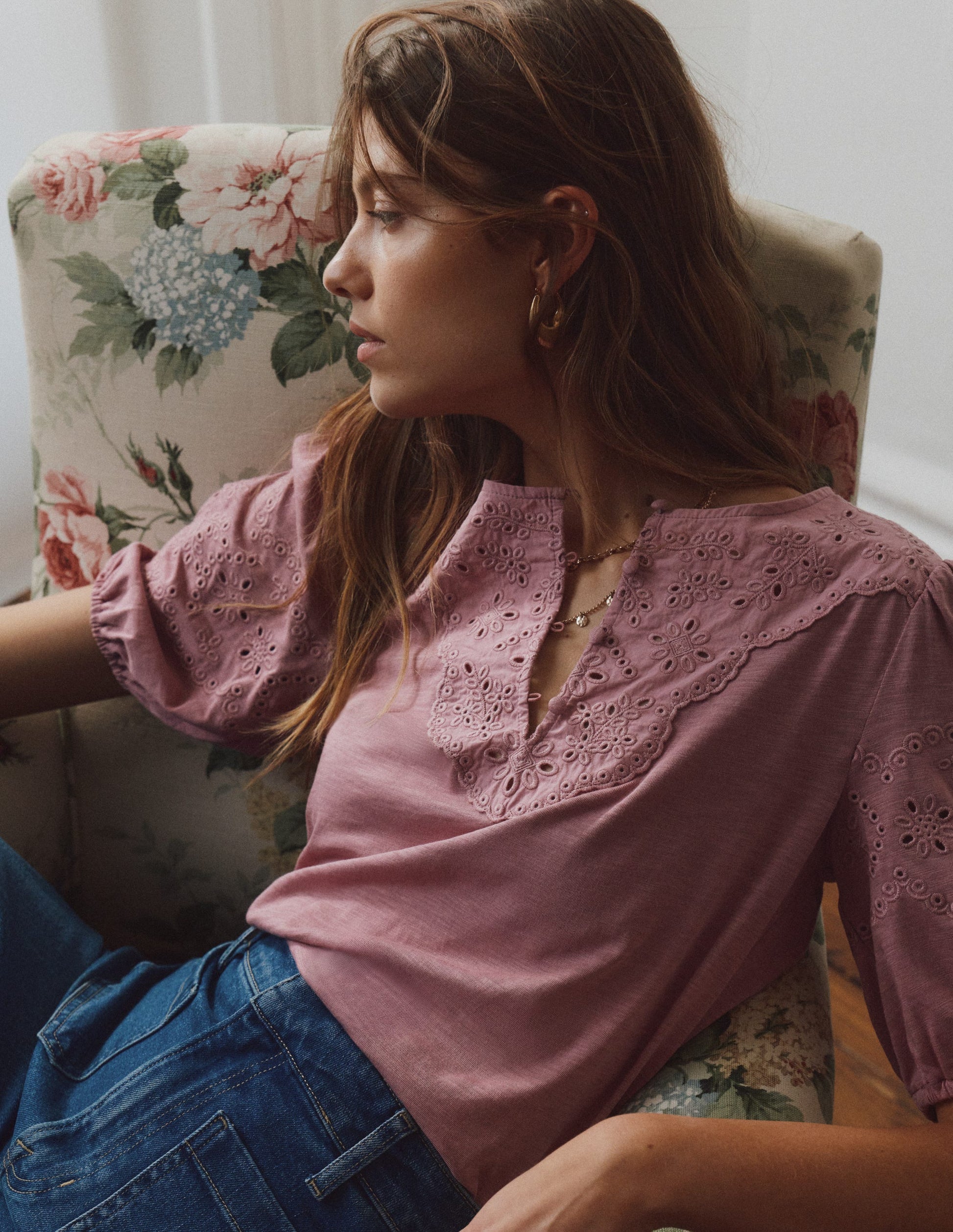 Ada Broderie Mix Top-Lilas-4