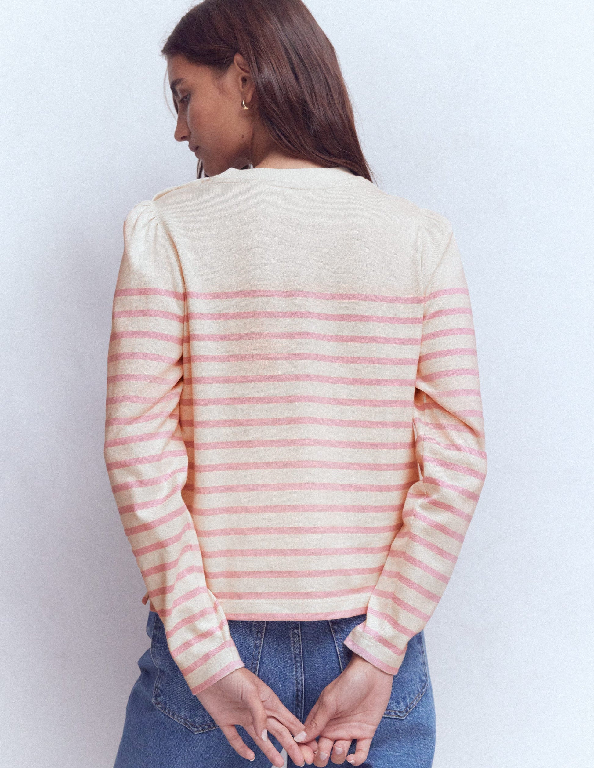 Button Shoulder Mariner-Spring Blossom Pink Stripe-3