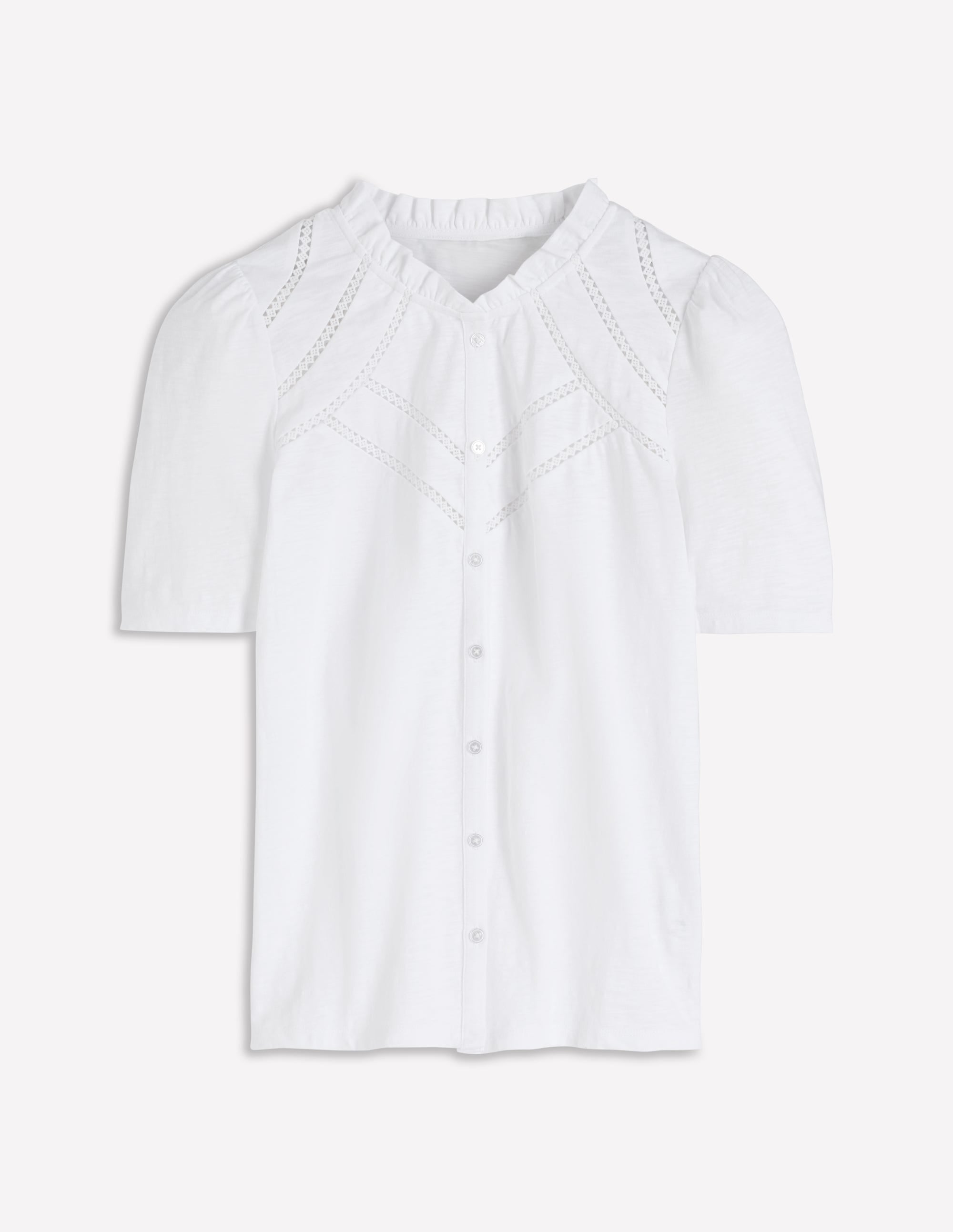 Bea Short Sleeve Shirt-White - Image 5