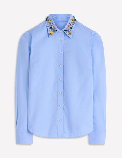 Sienna Trim Detail Shirt-BLUE OXFORD, JEWEL COLLAR-7