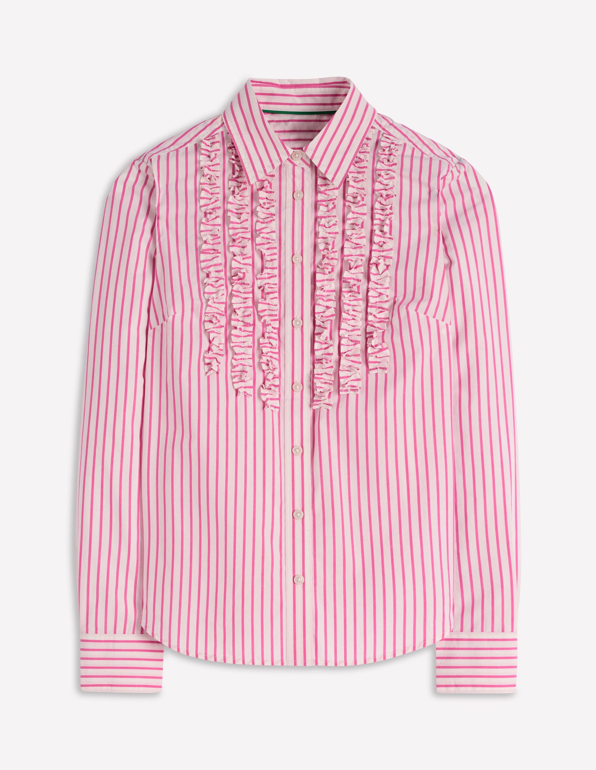 Sienna Trim Detail Shirt-Ivory, Pink stripe-5