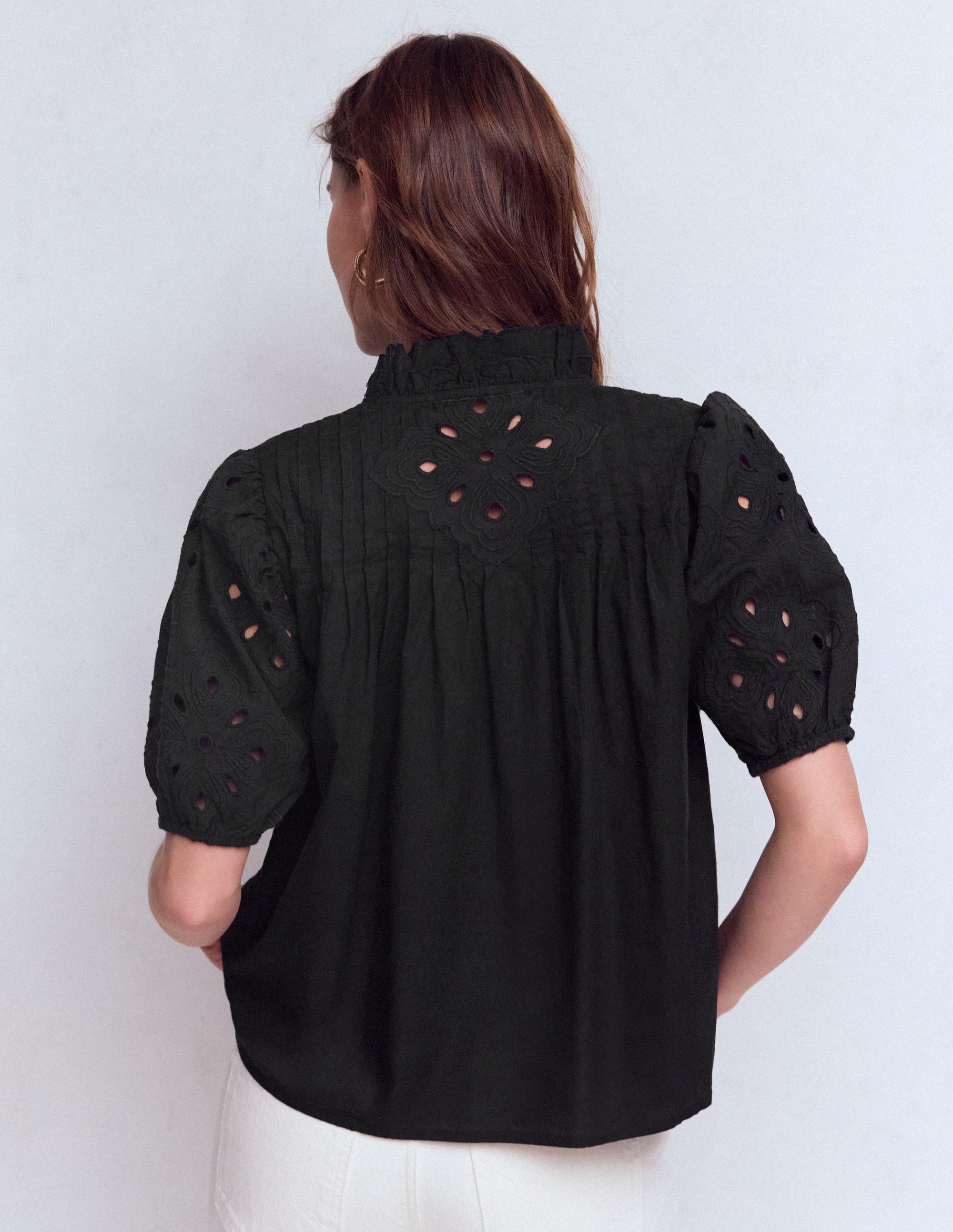 UNOF sleeve cut tops 【Black】 Kiefer Top - Asymmetric Long Sleeve 