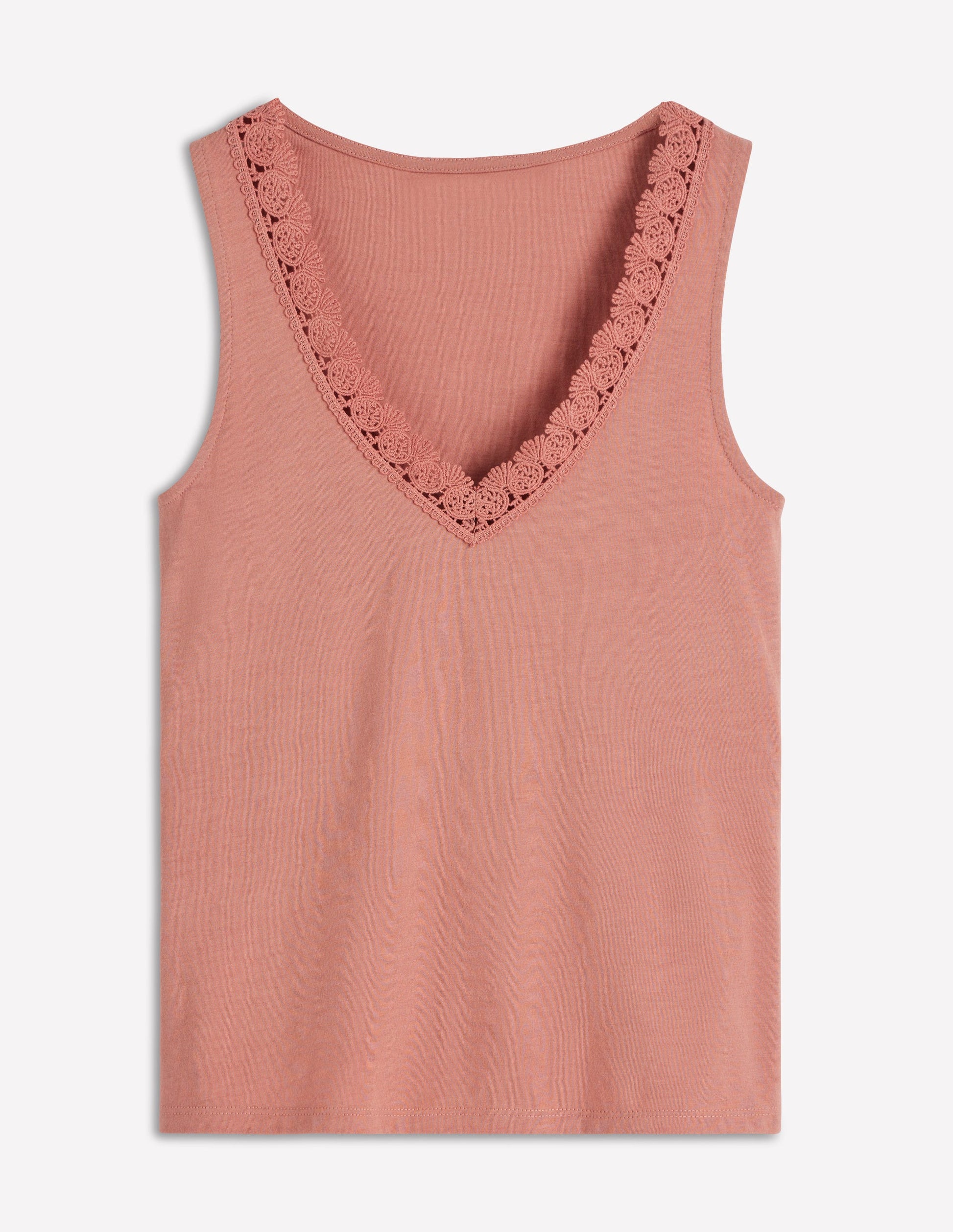 Flora Lace Trim Supersoft Vest-Dusty Rose-5
