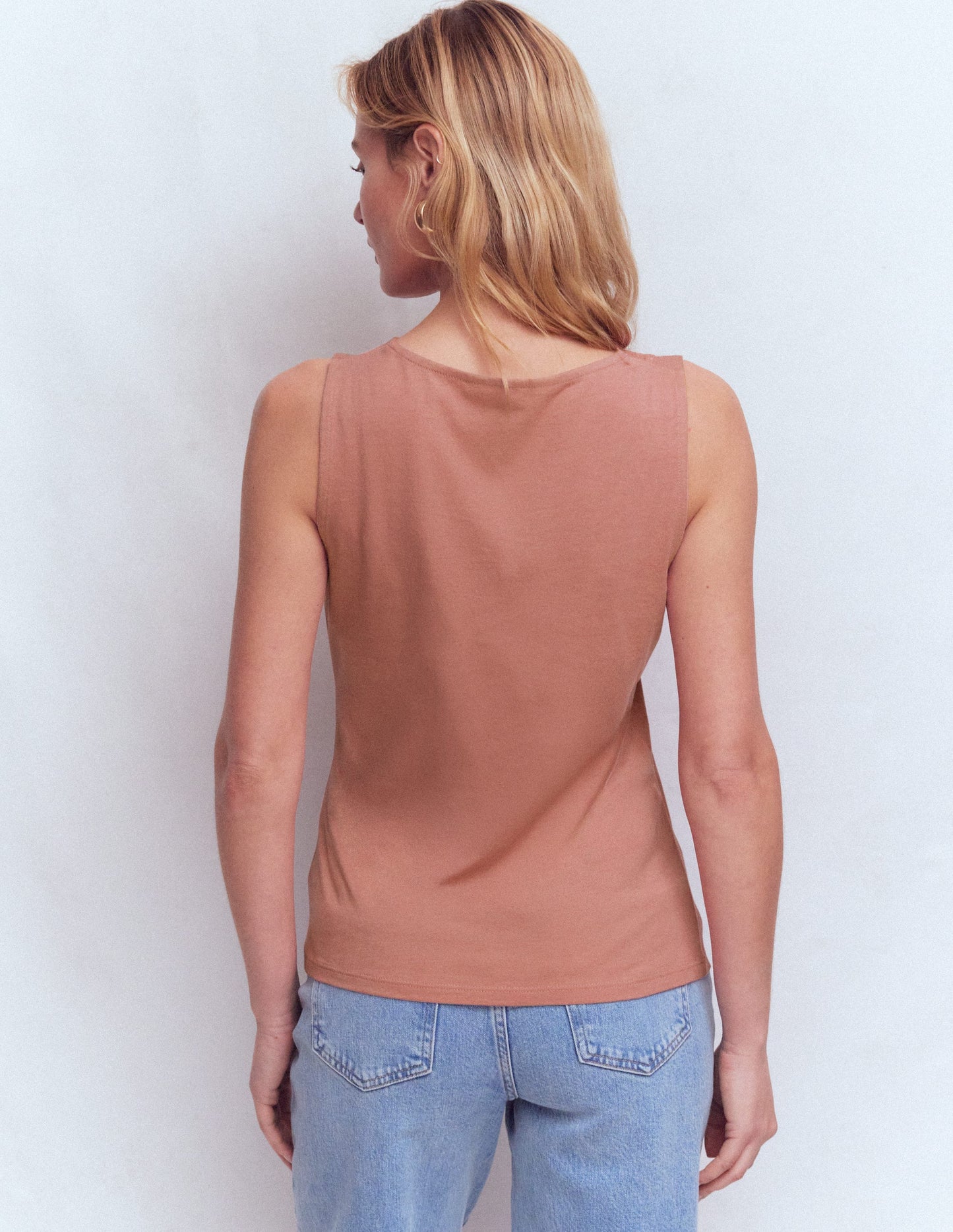 Flora Lace Trim Supersoft Vest-Dusty Rose