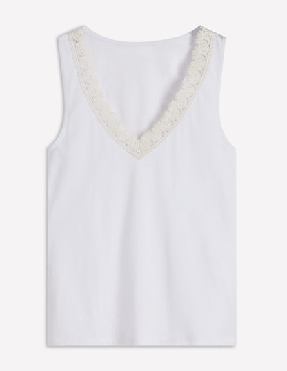 Flora Lace Trim Supersoft Vest-Brilliant White-5