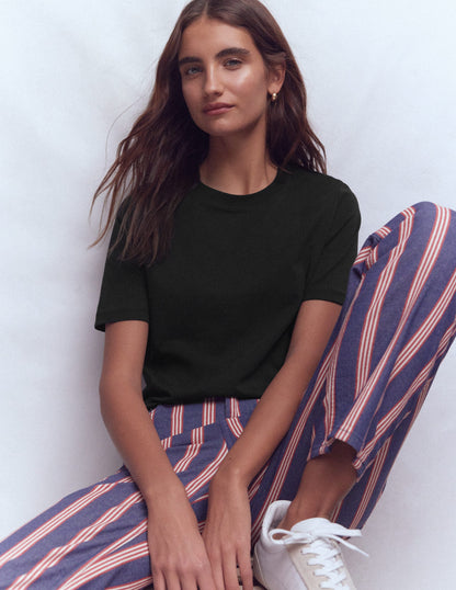 Cotton T-Shirt-Black-1