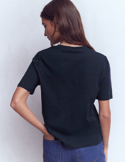 Cotton T-Shirt-Navy-3