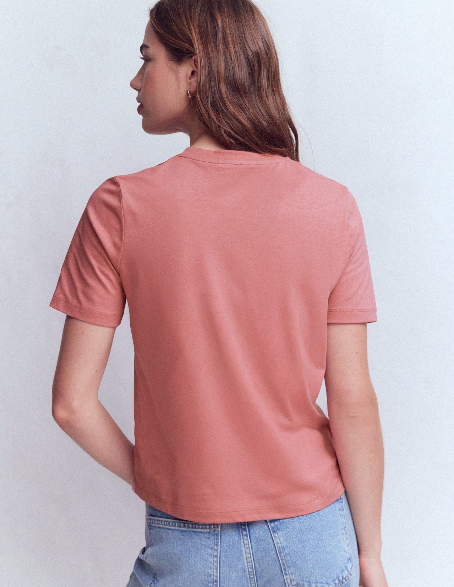 Cotton T-Shirt-Dusty Rose