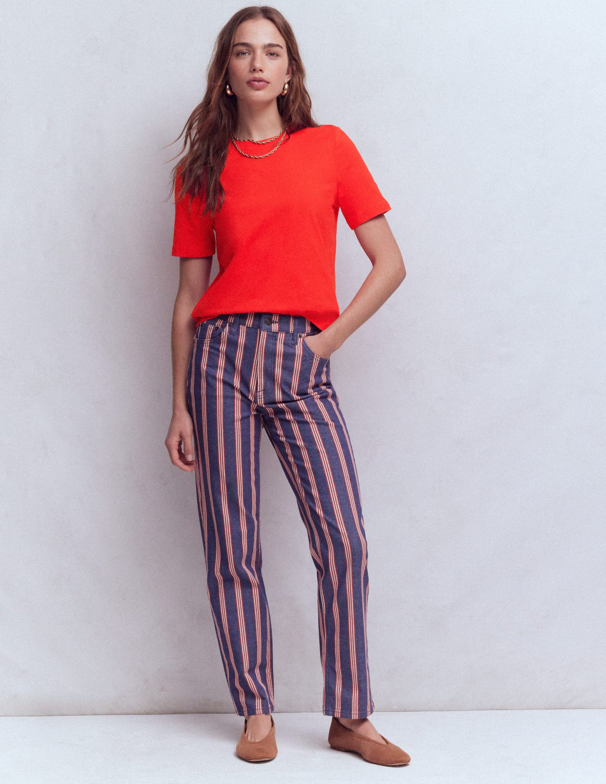 Cotton T-Shirt-Red-4