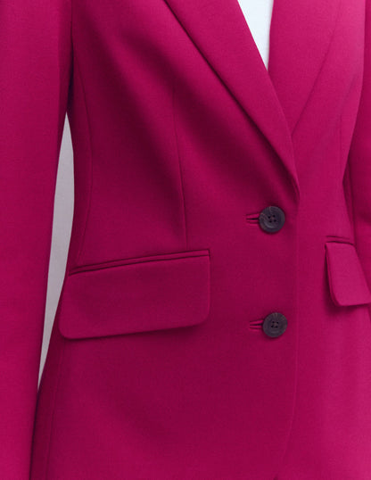 Marylebone Ponte Blazer-Pomegranate-2