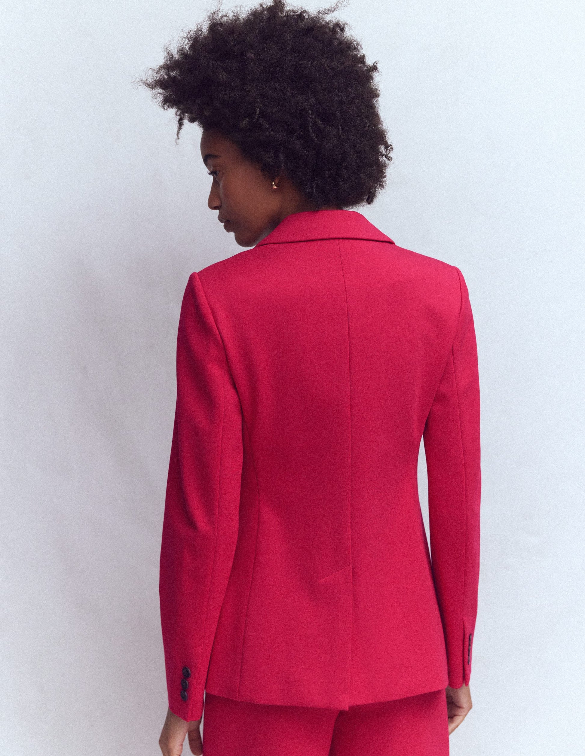 Marylebone Ponte Blazer-Pomegranate-3