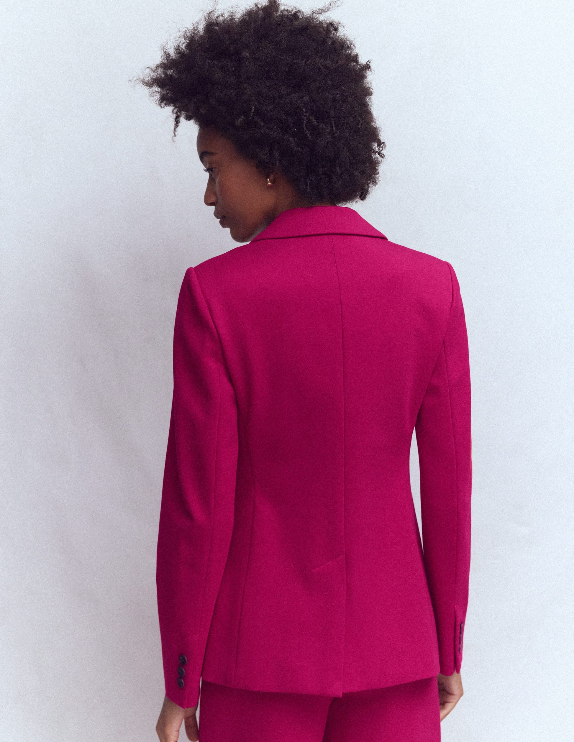 Marylebone Ponte Blazer-Pomegranate-3