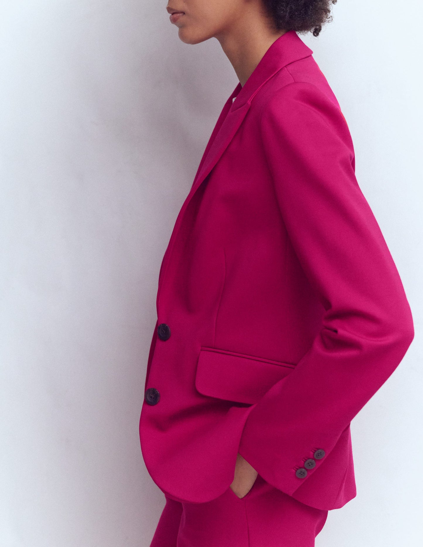 Marylebone Ponte Blazer-Pomegranate