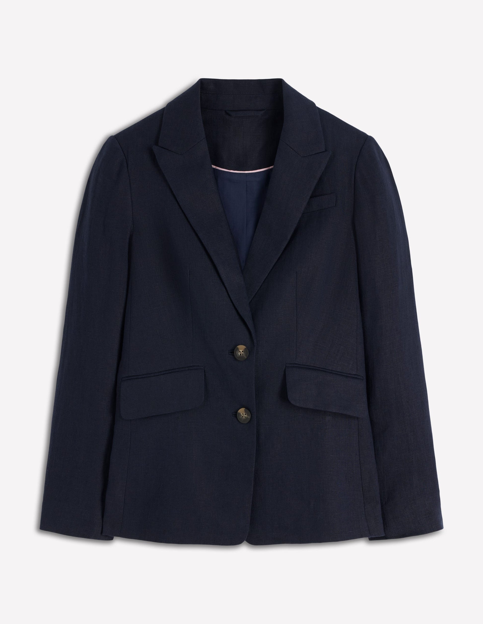 Stamford Linen Blazer-Navy-6