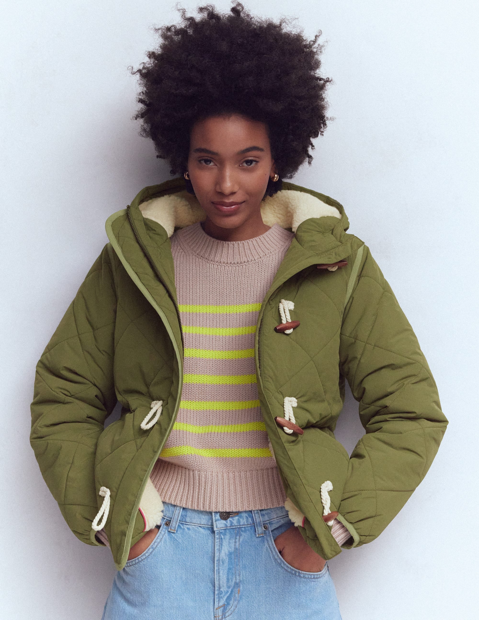 Duffle Quilted Parka-Green - Image 1