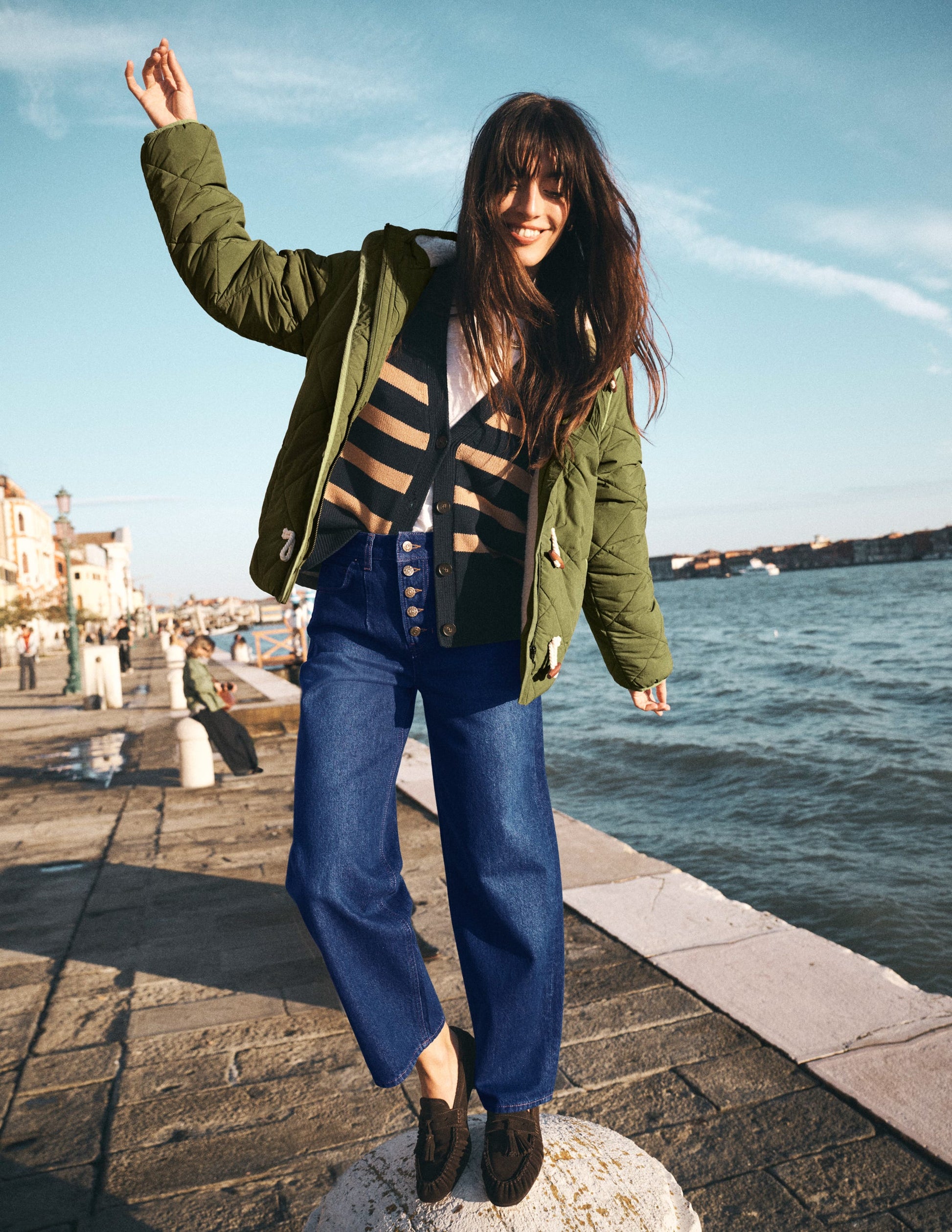 Duffle Quilted Parka-Green-1