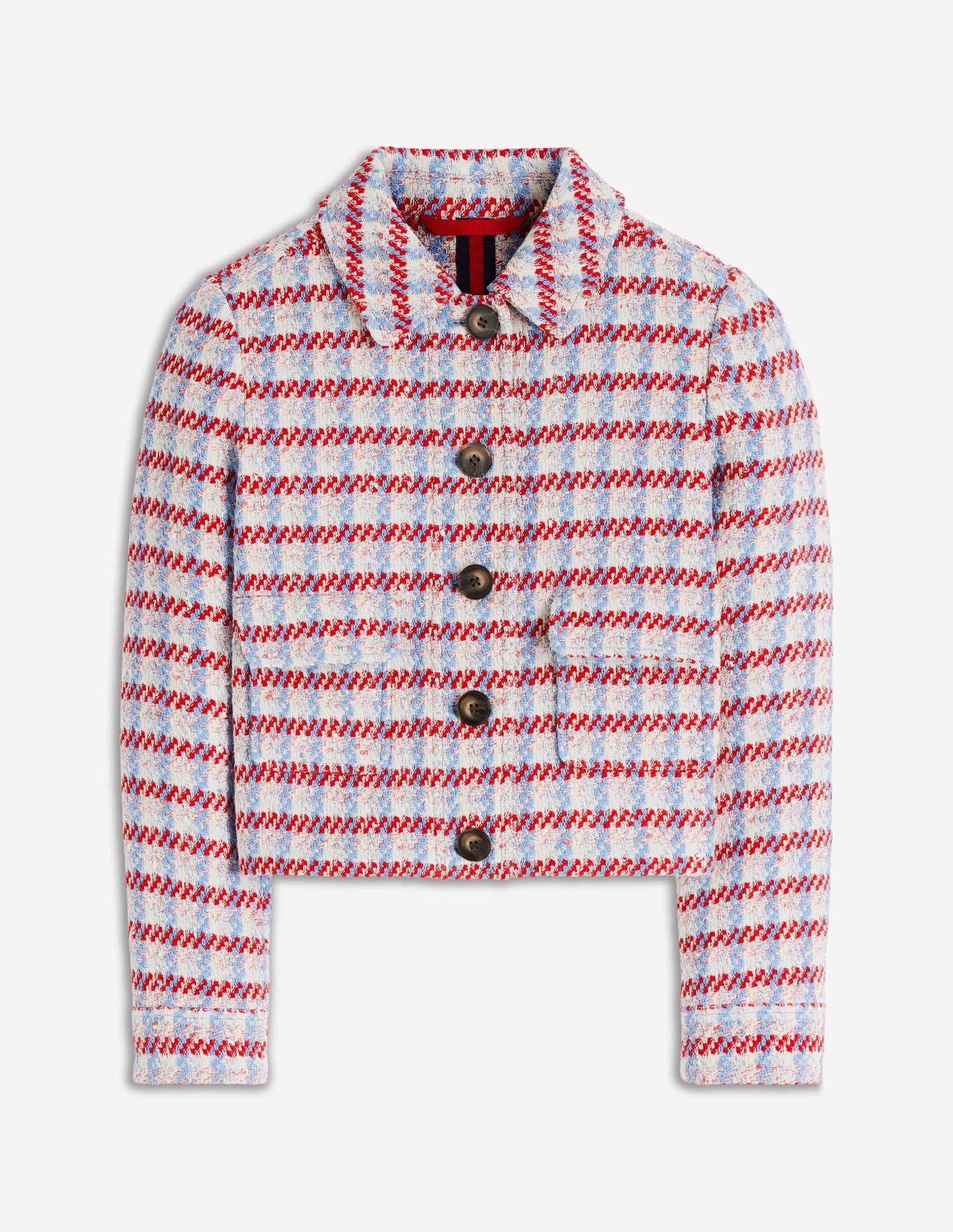 Lisburn Patch Pocket Jacket-Pink Textured