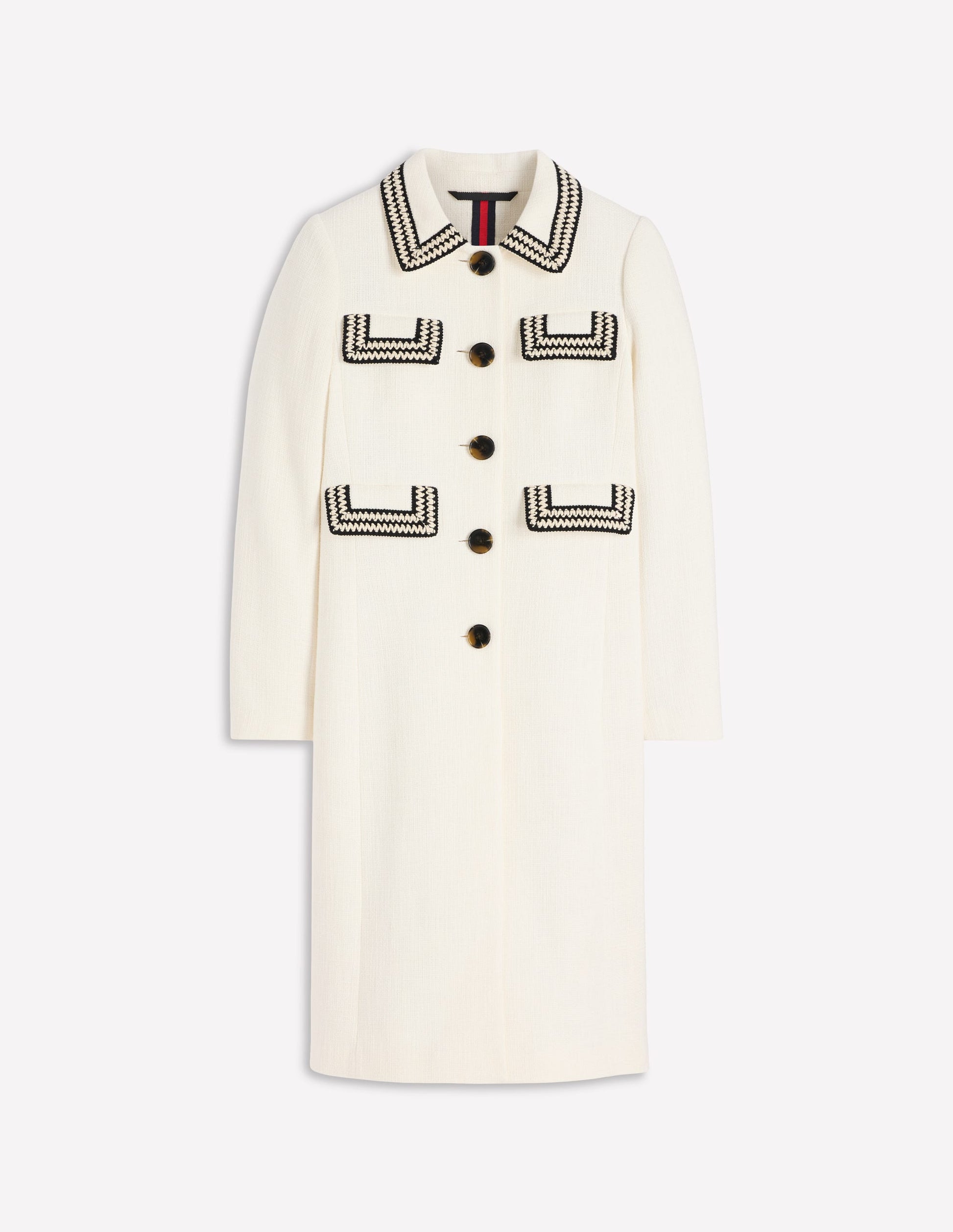 Pocket Detail Coat-Ivory-6