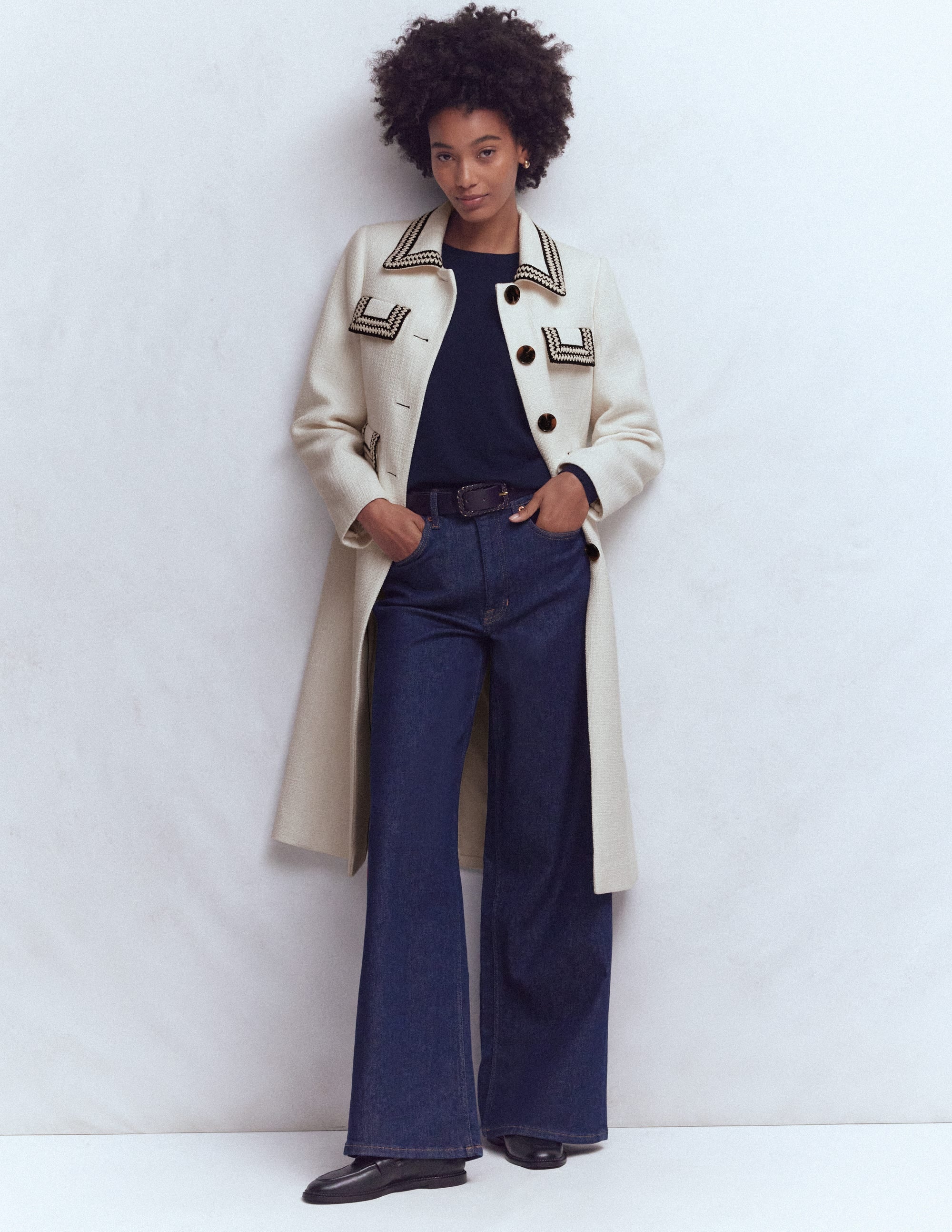 Pocket Detail Coat-Ivory | Boden UK