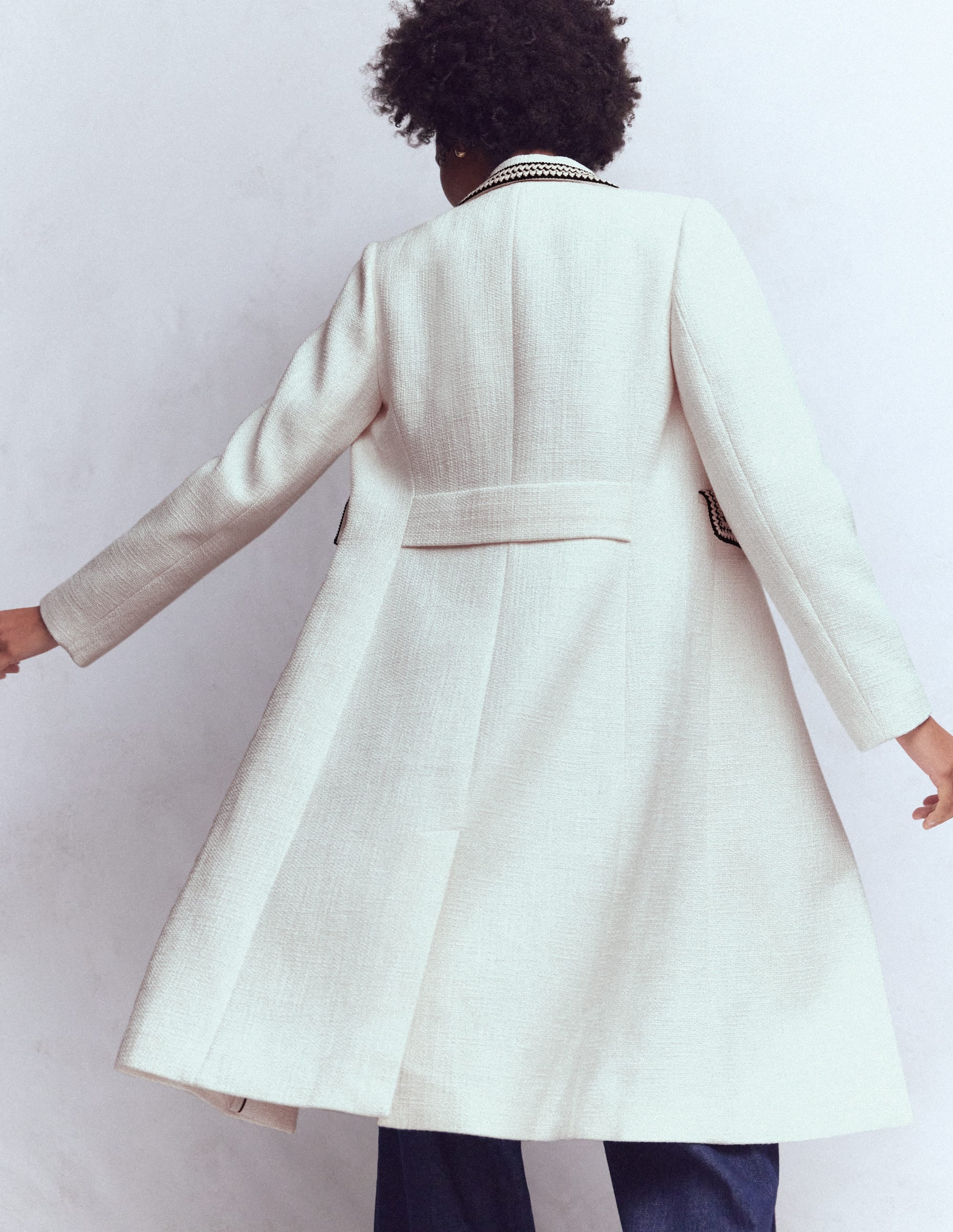 Pocket Detail Coat-Ivory - Image 3