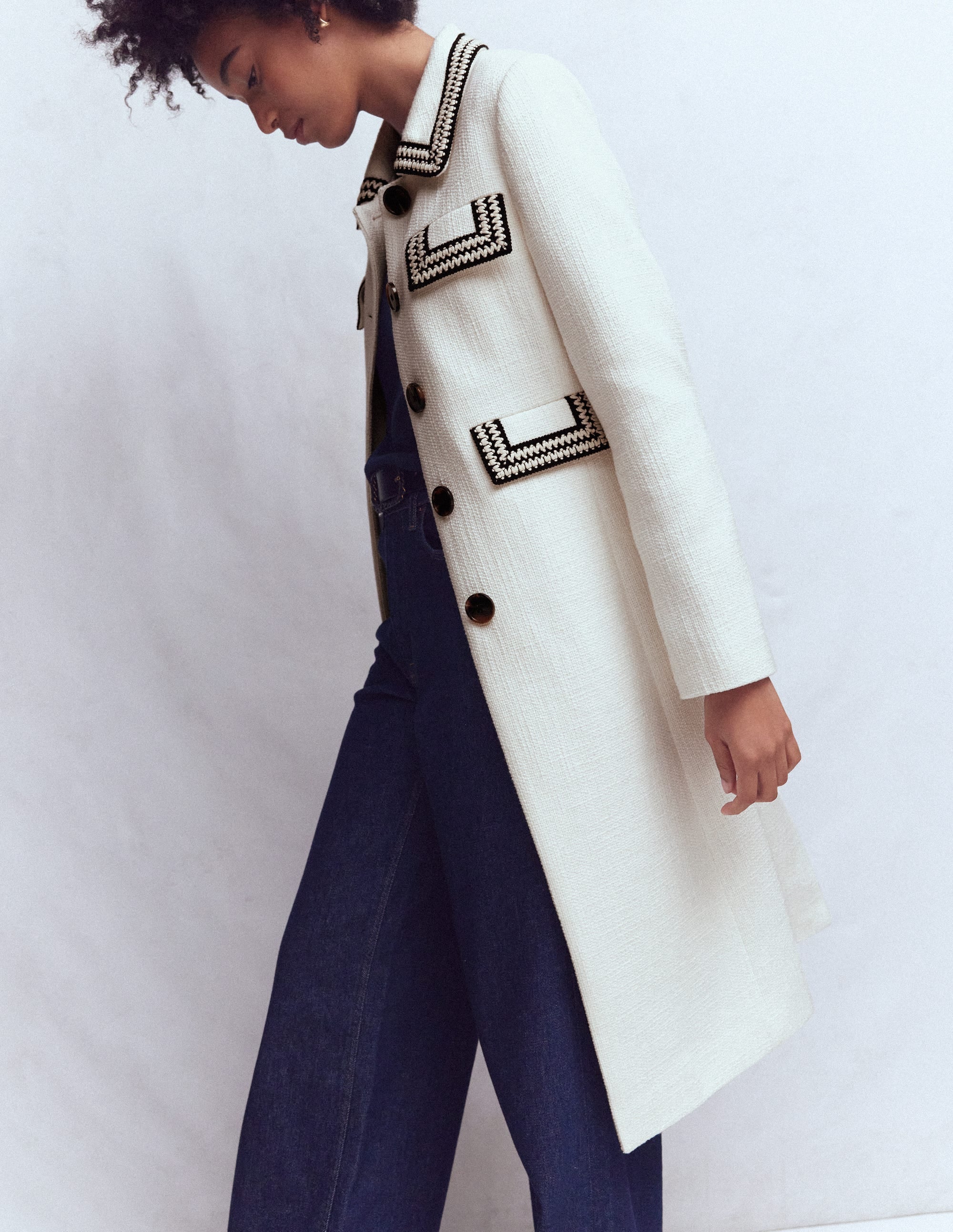 Pocket Detail Coat-Ivory - Image 5