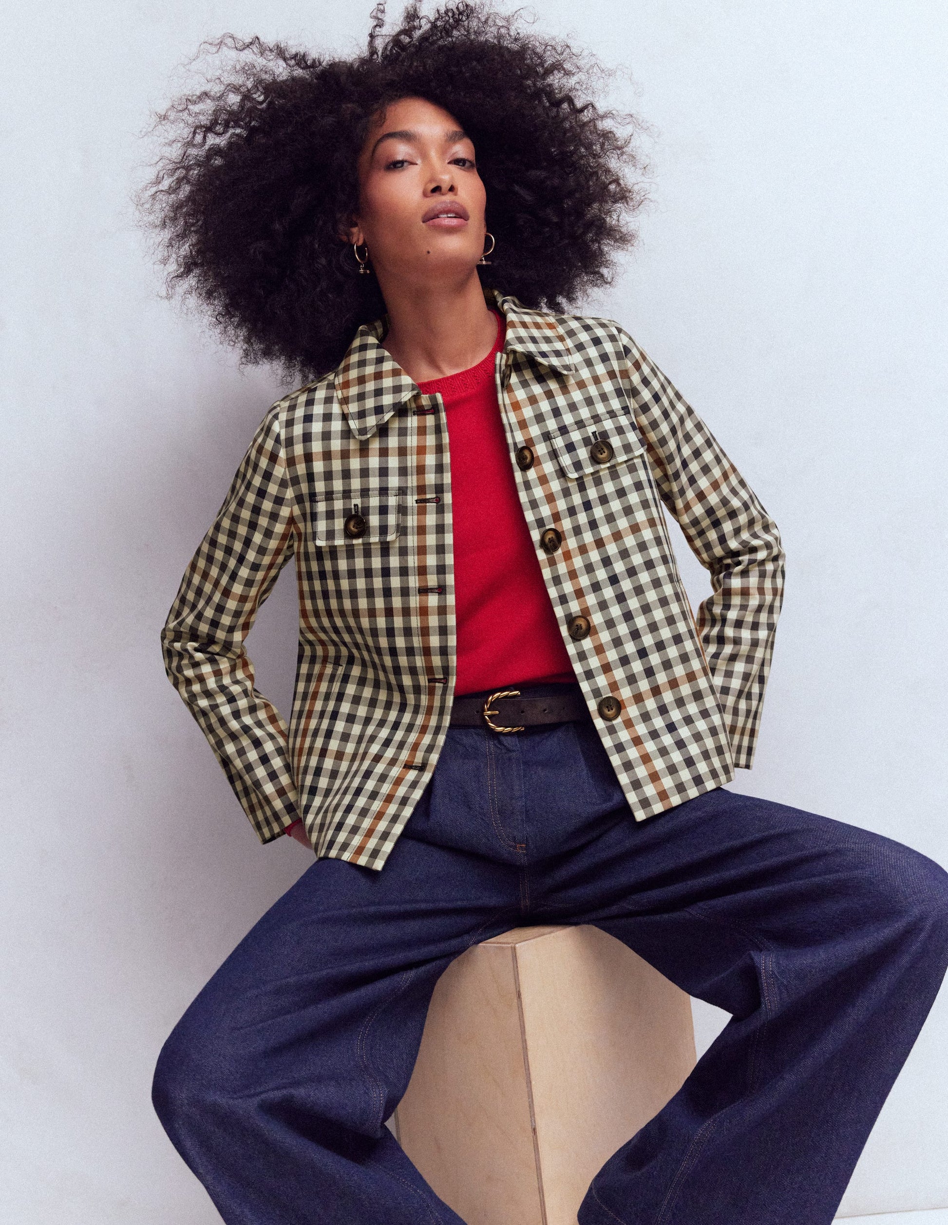 Gloucester Mac-Grey, Brown Multigingham-1