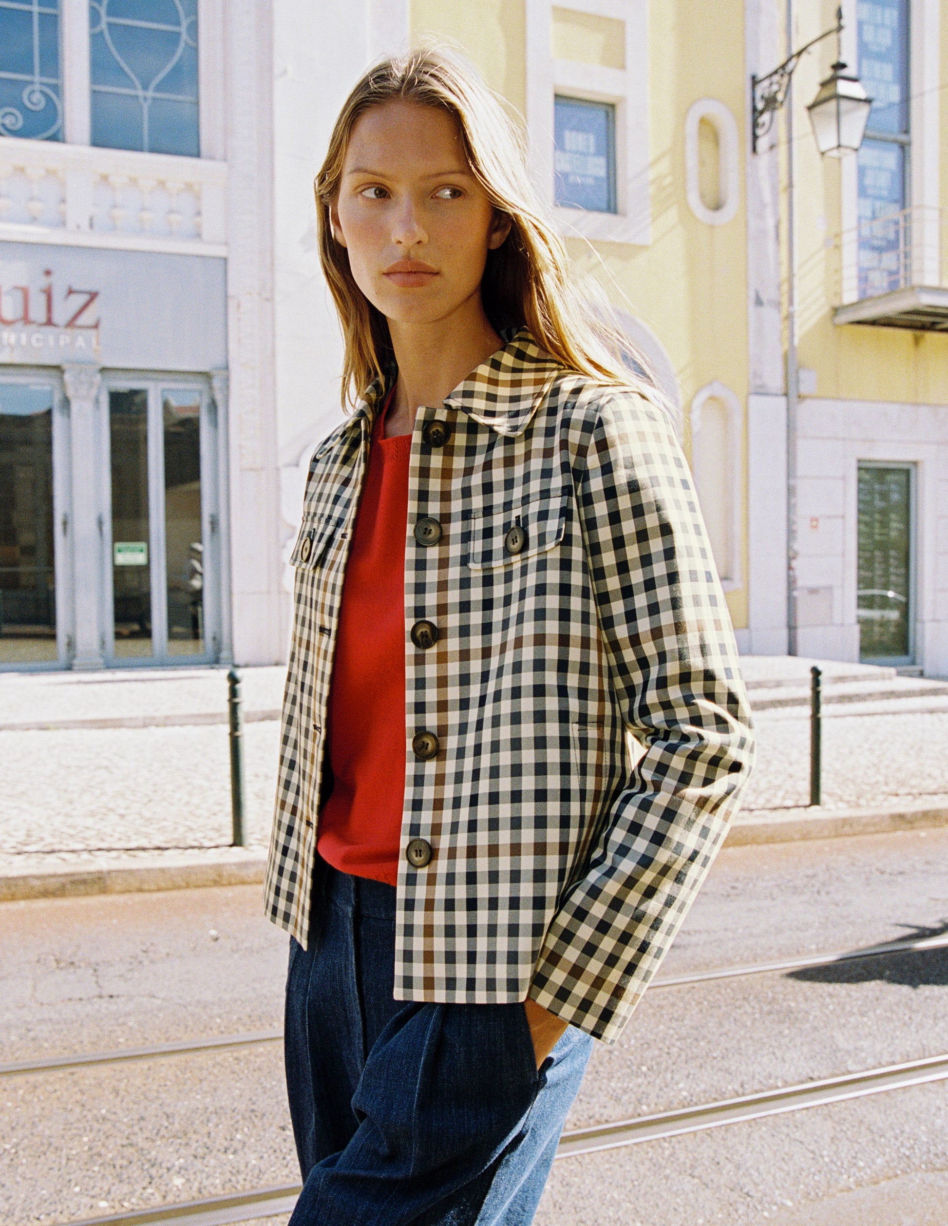 Gloucester Mac-Grey, Brown Multigingham-2