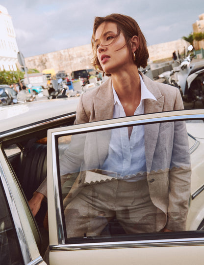 Woodbridge Linen Blazer-Amphora, Chambray-1