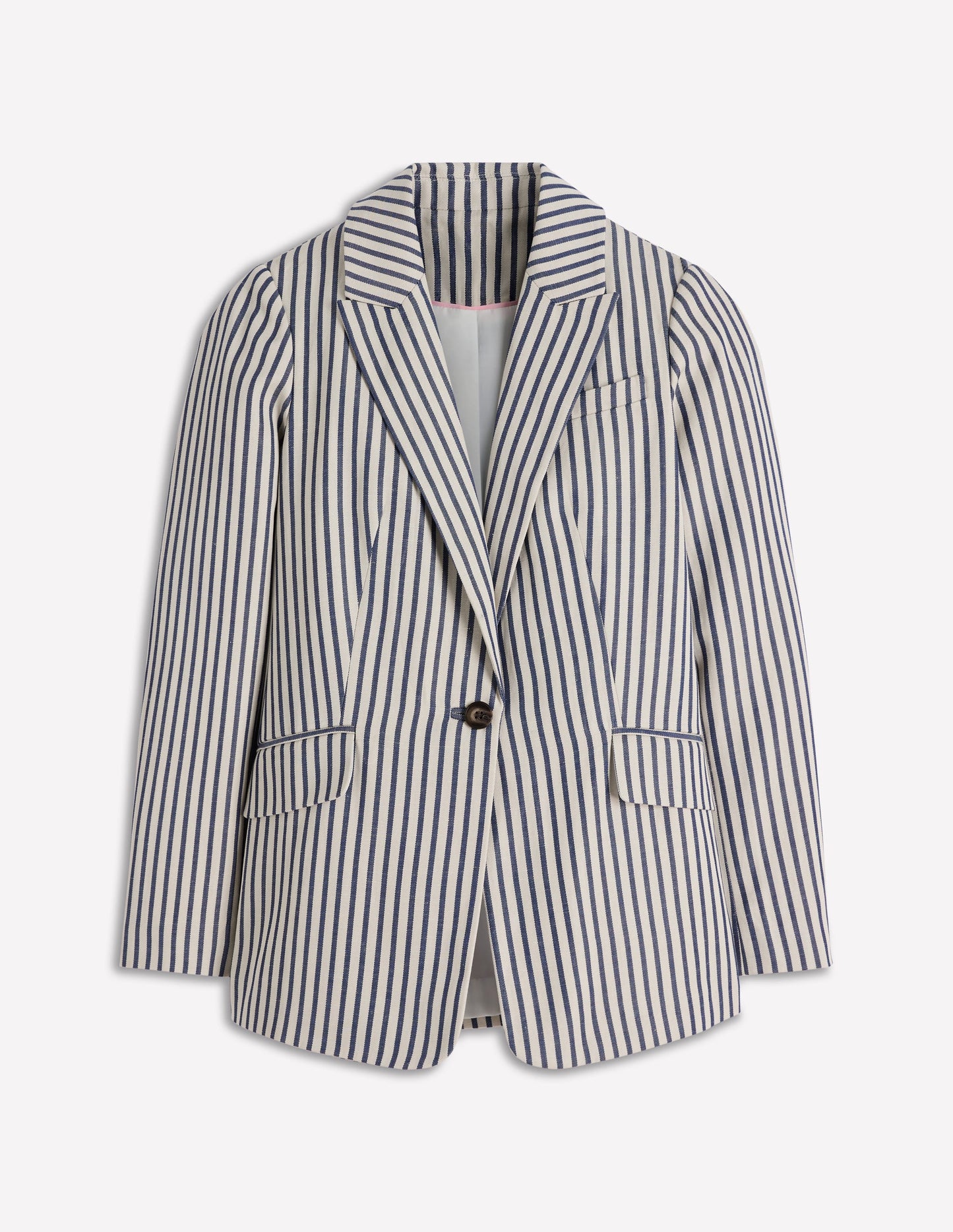 Woodbridge Relaxed Blazer-Blue and Ivory Stripe