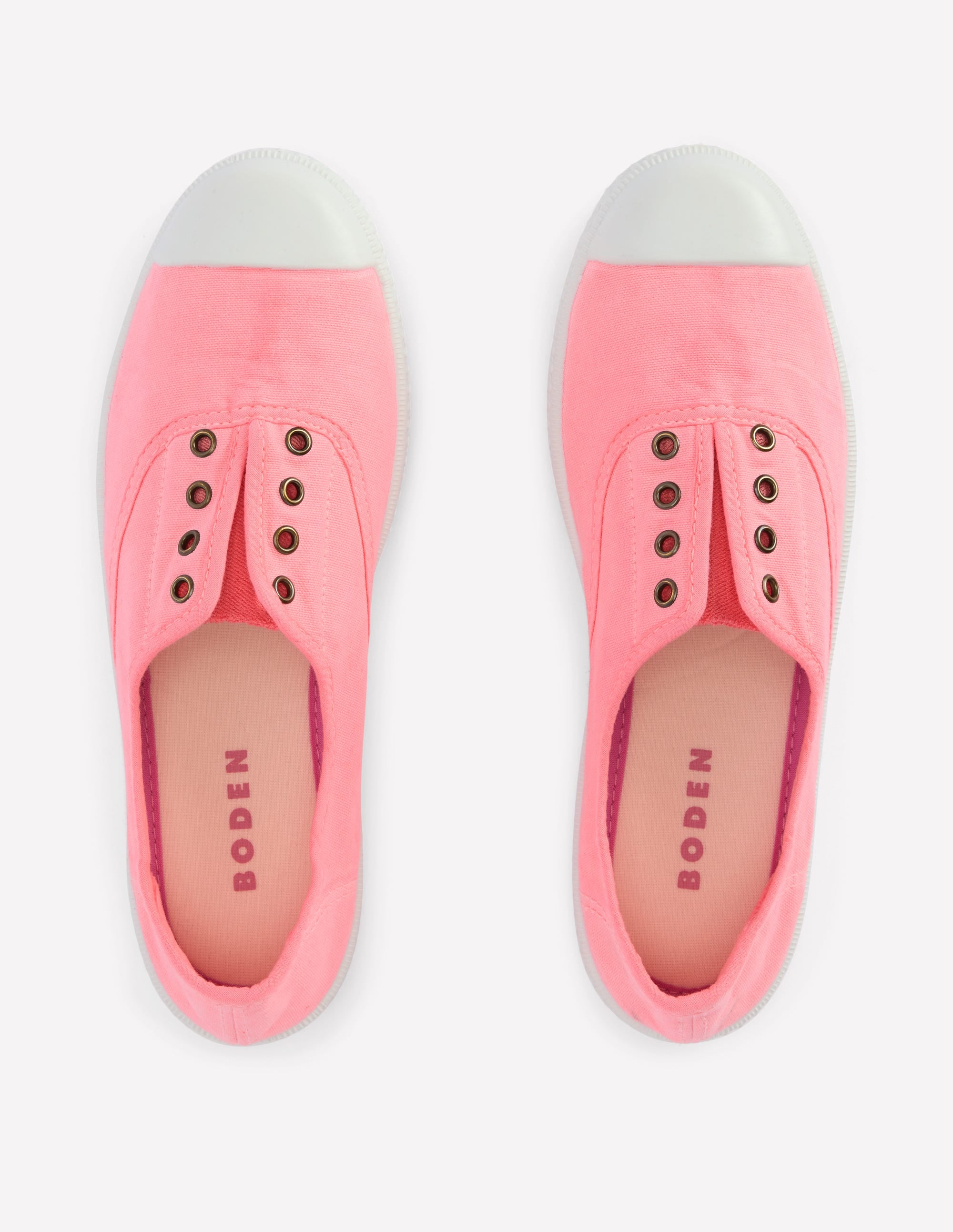 Laceless Canvas Plimsoll-Spring Blossom Pink - Image 5