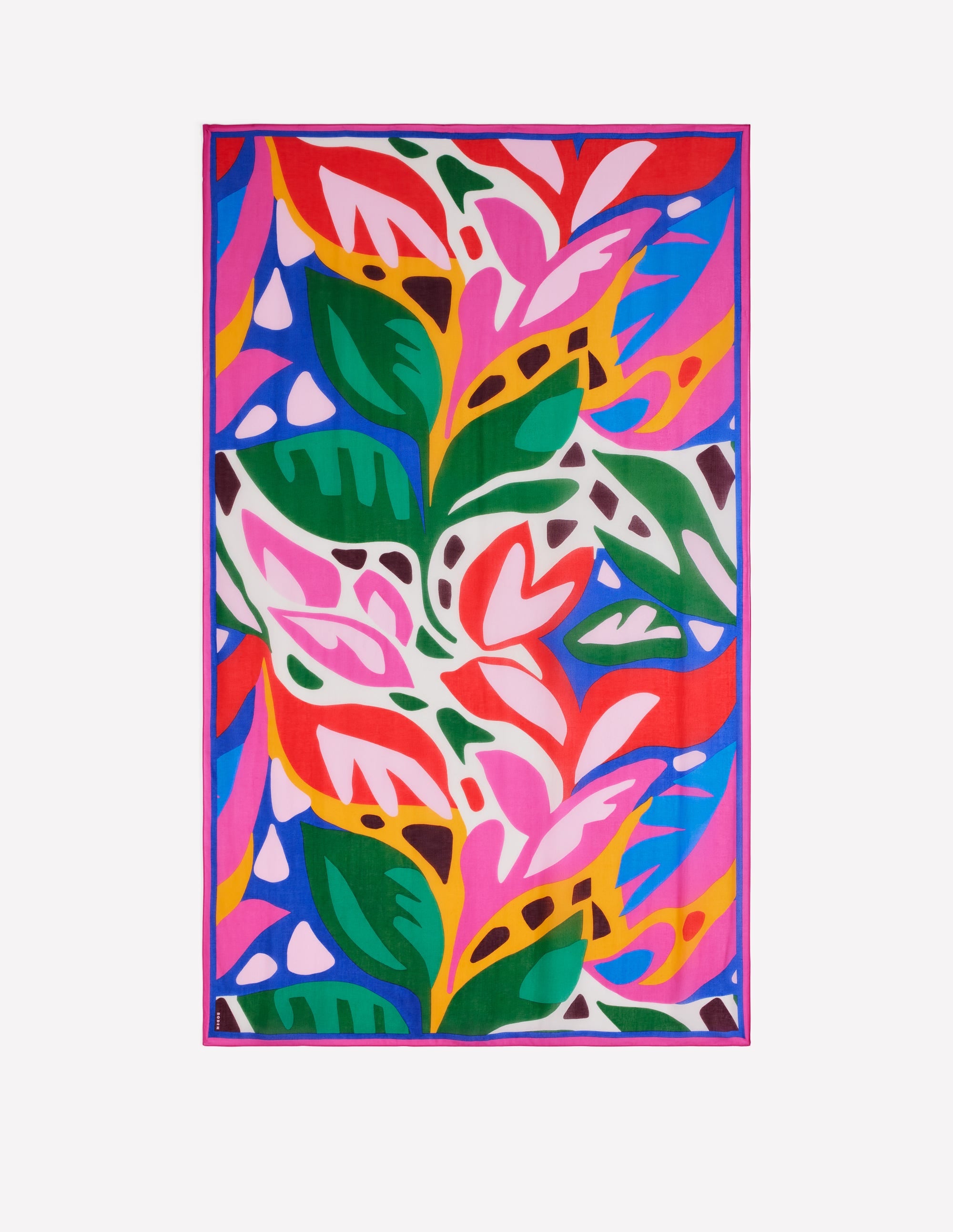 Printed Sarong Scarf-Multi, Leafy Cascade - Image 3