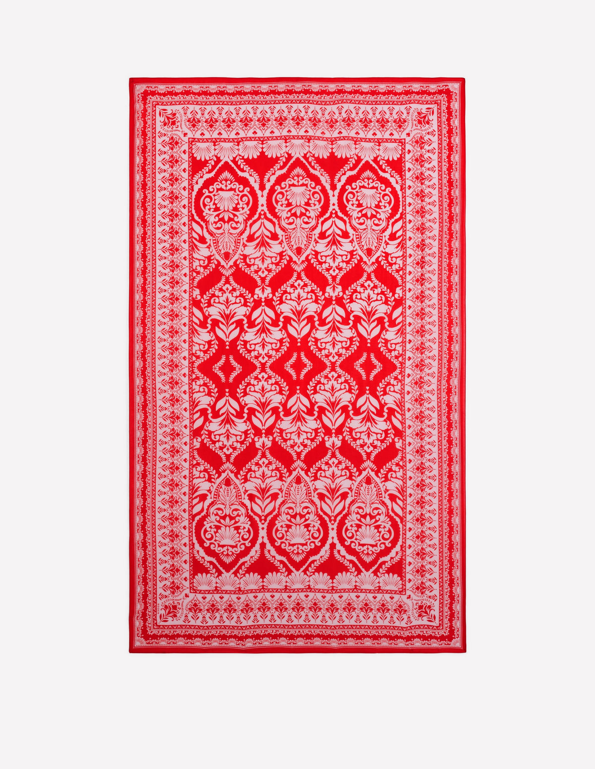 Printed Sarong Scarf-Poppy Red, Ornamental Garden - Image 4