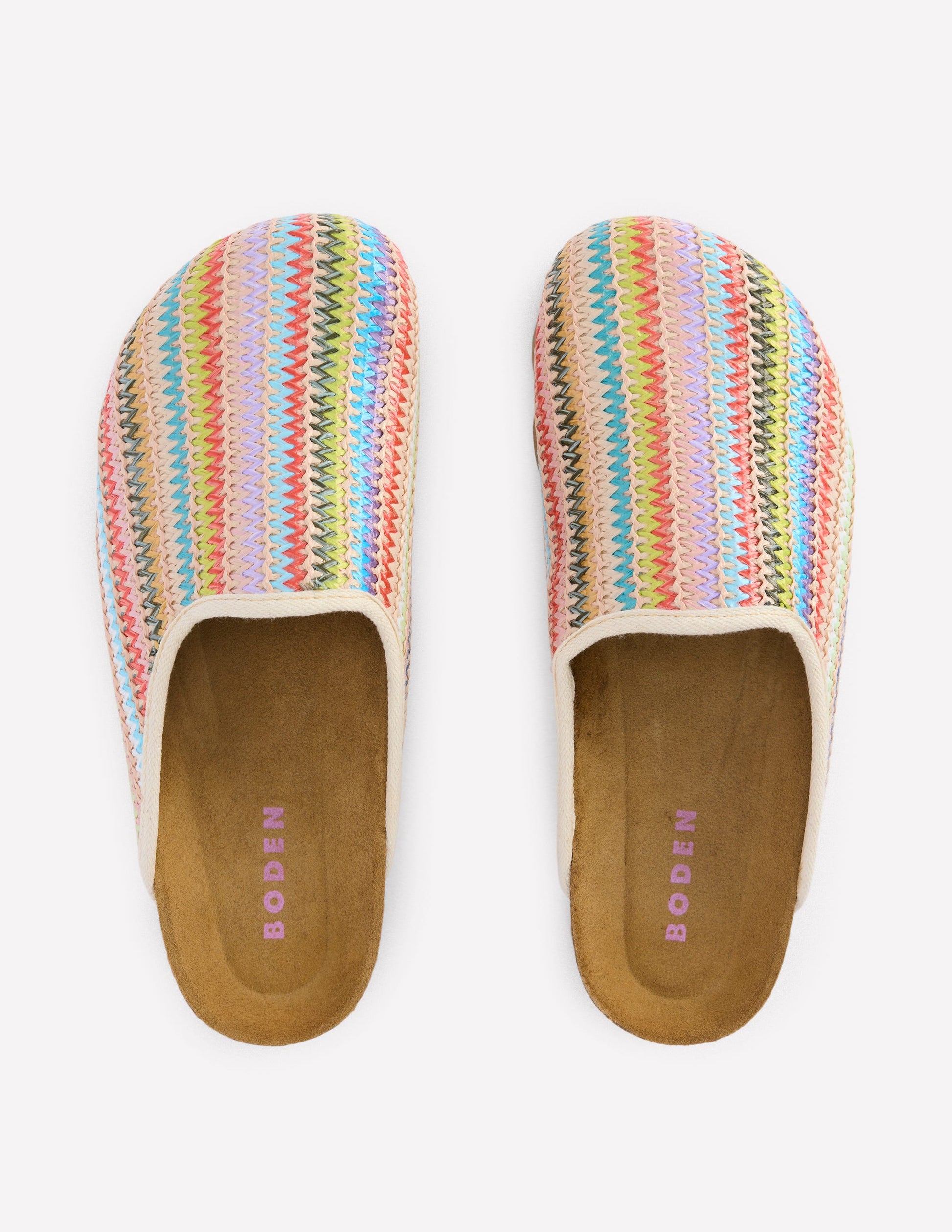 Lyla Colour Block Clogs-Multi Weave-5