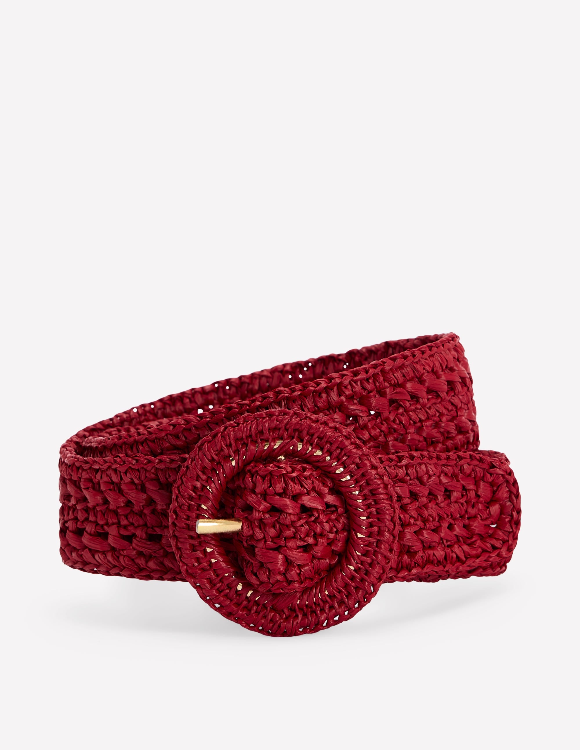 Interest Raffia Belt-Red - Image 1