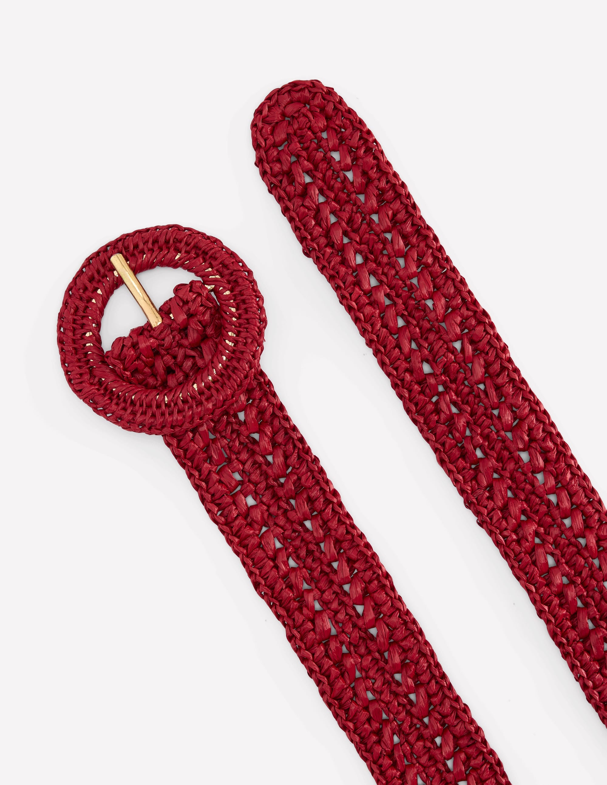 Interest Raffia Belt-Red - Image 3