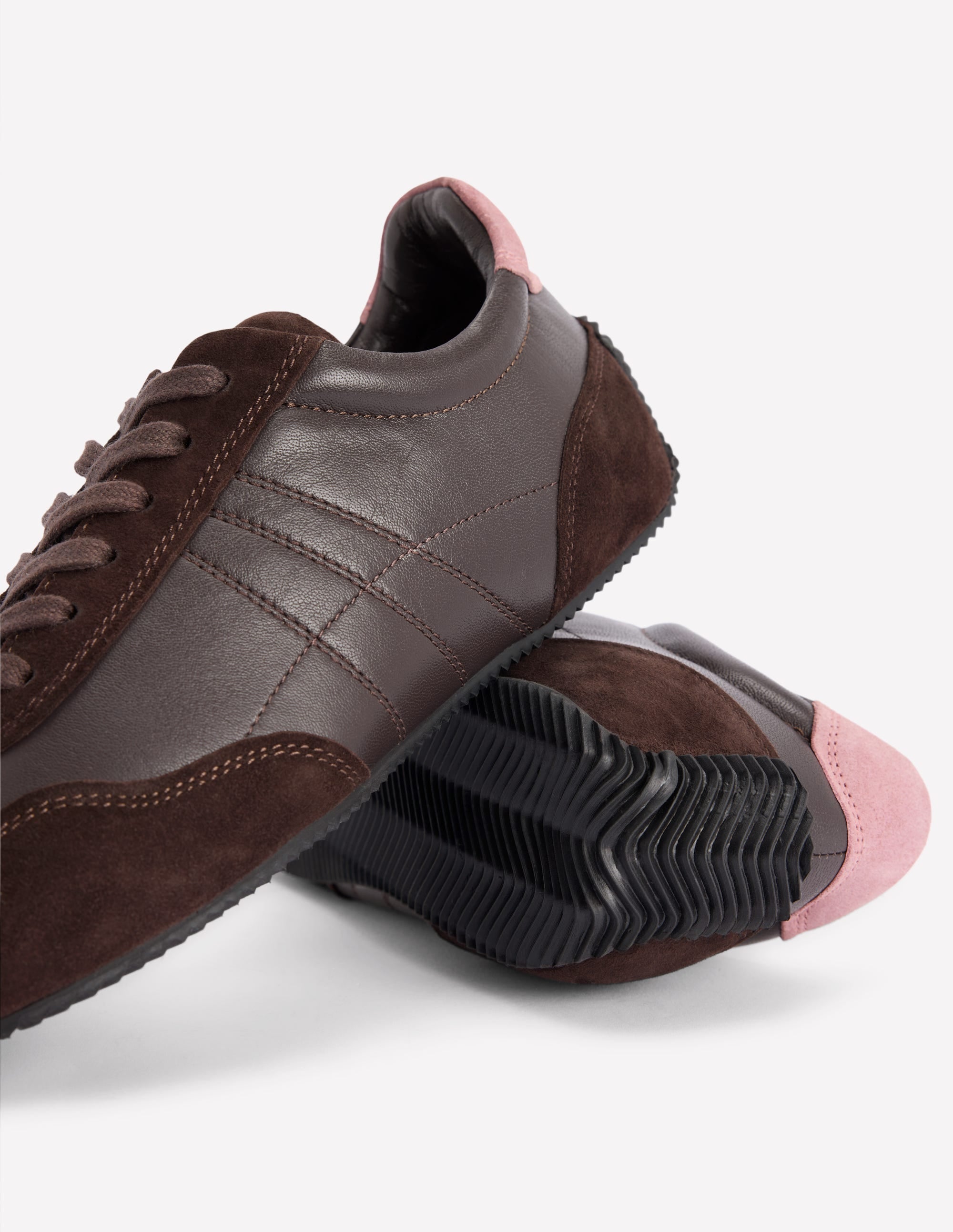 Delphine Slim Sole Trainers-Chocolate - Image 4