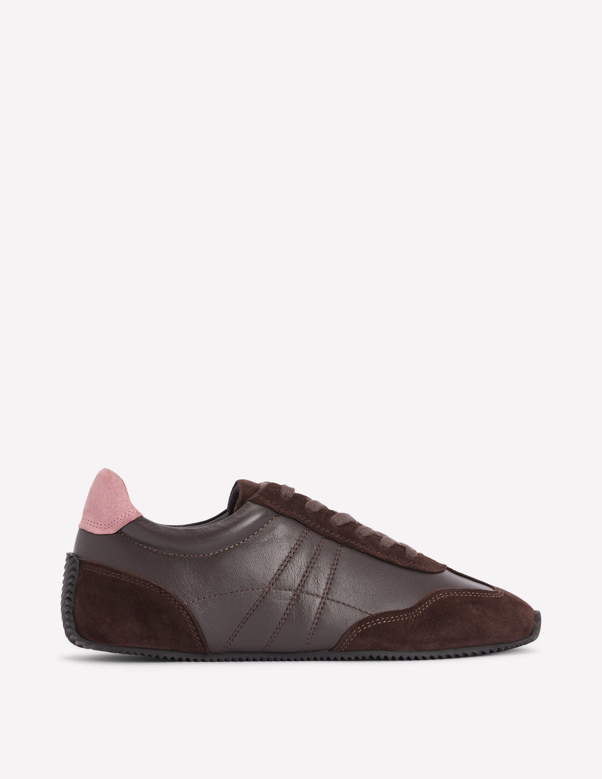 Delphine Slim Sole Trainers-Chocolate-1