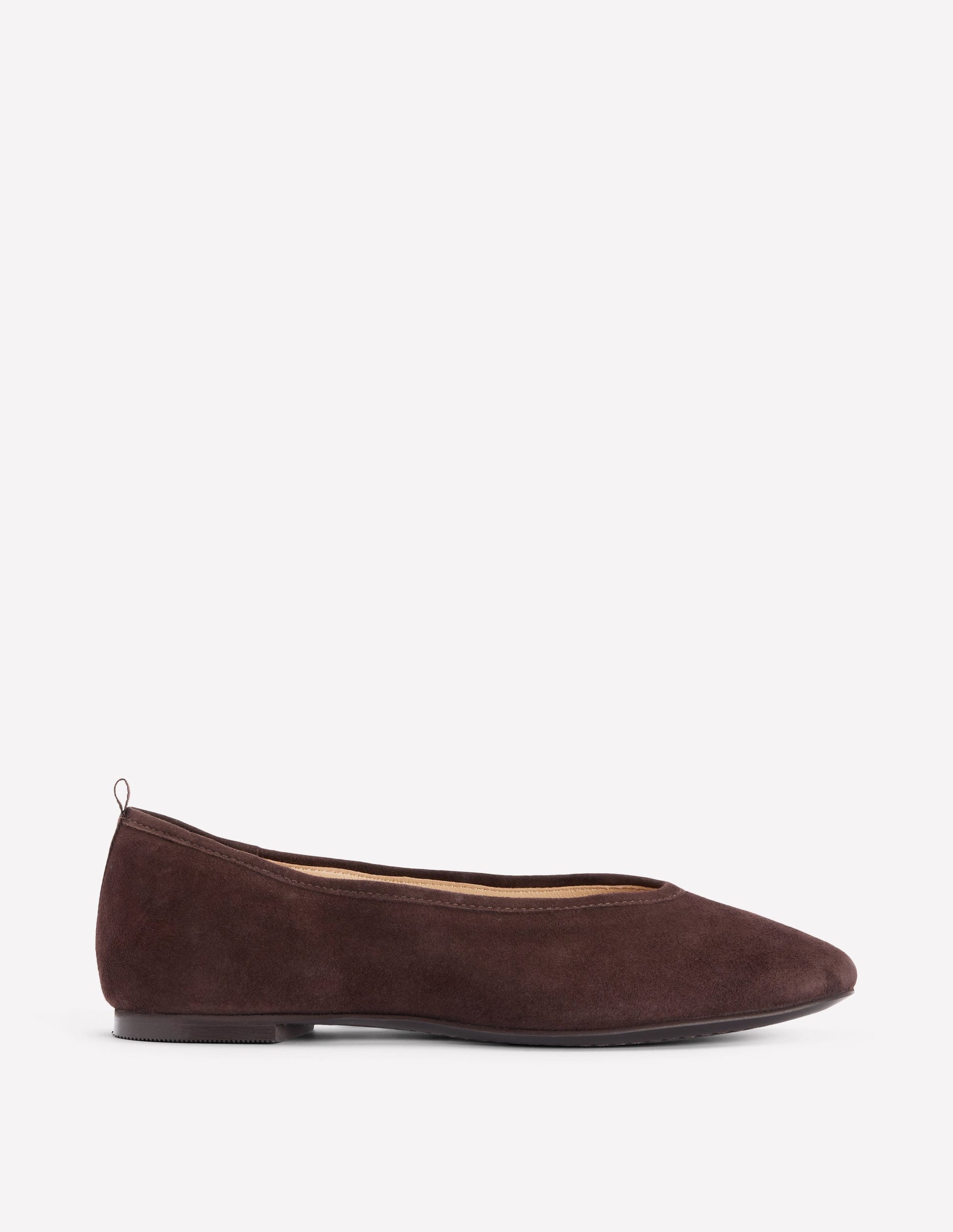 High Cut Ballet Flats-Bitter Chocolate-1