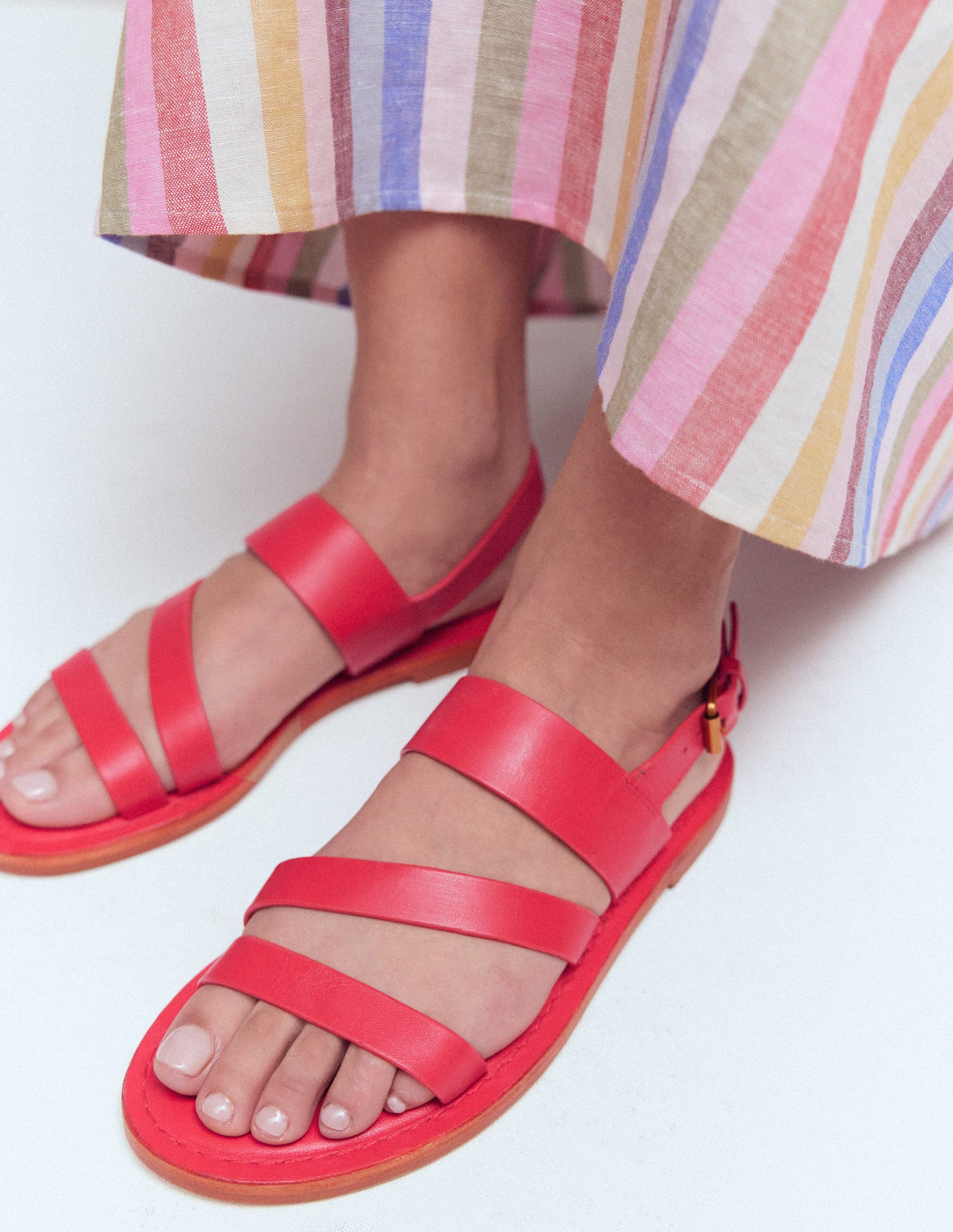 Asymmetric Sandal-Red-2