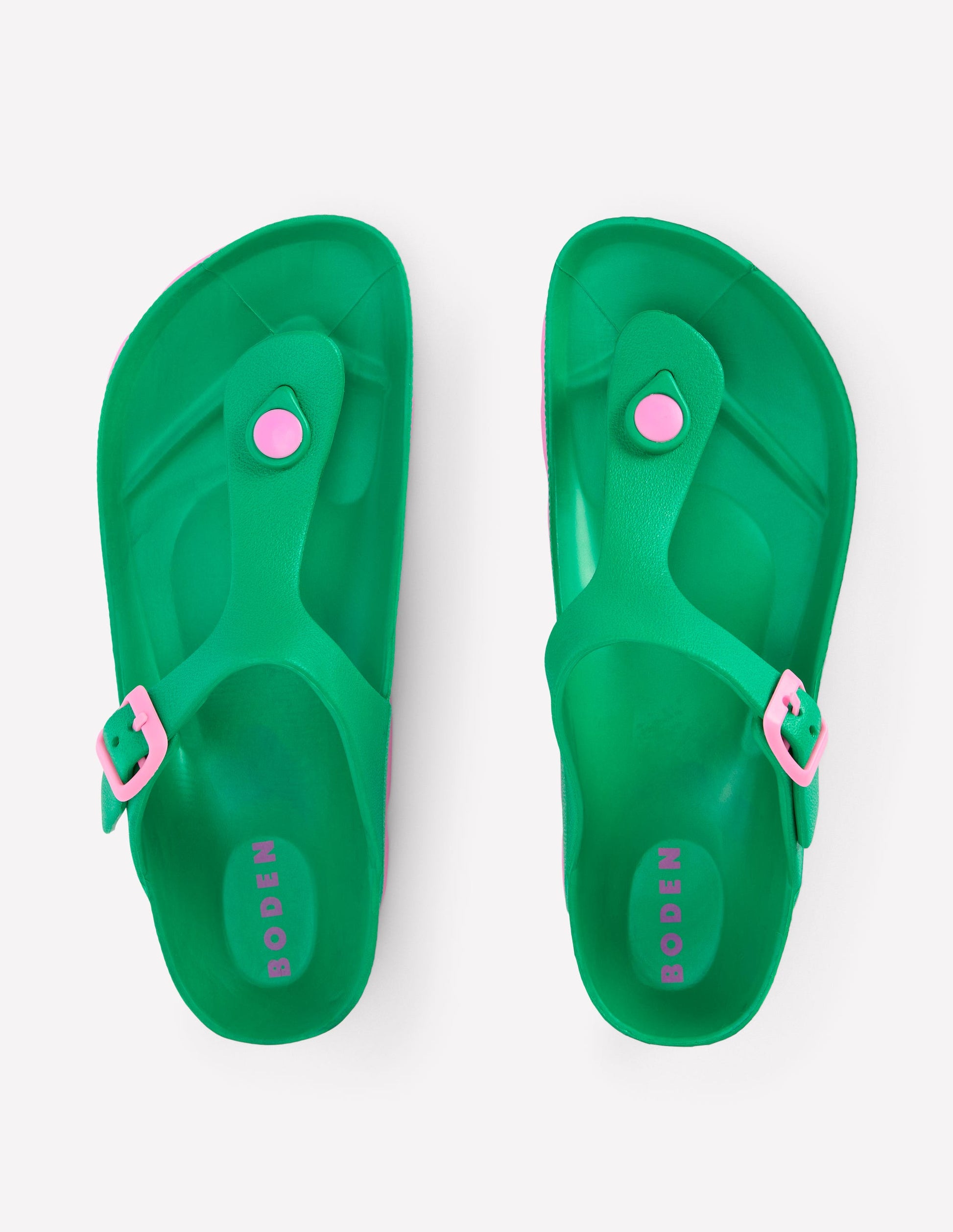 Lyla Toe Post Sandals-Green/Pink-5