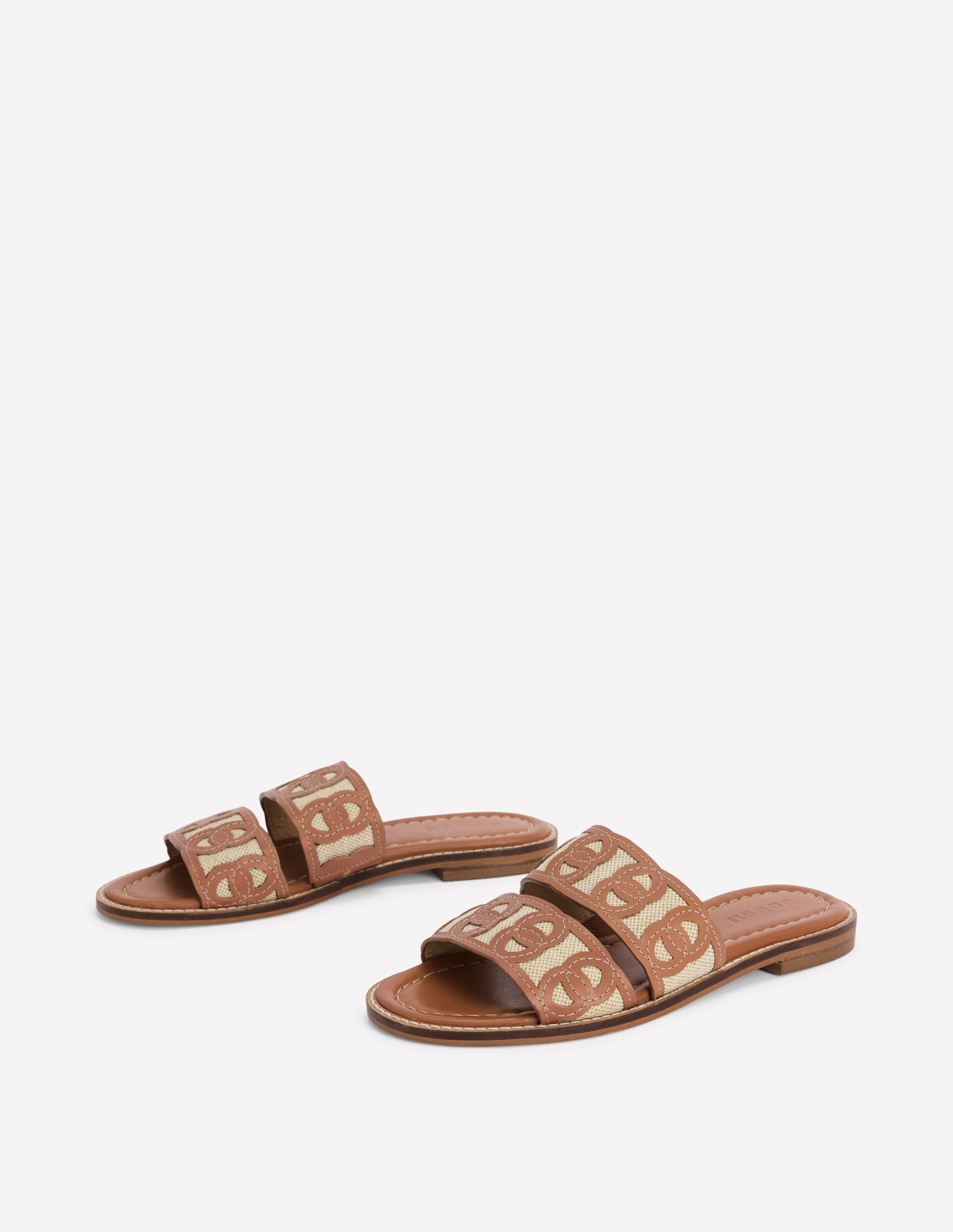Interlocked Flat Sandal-Tan - Image 3