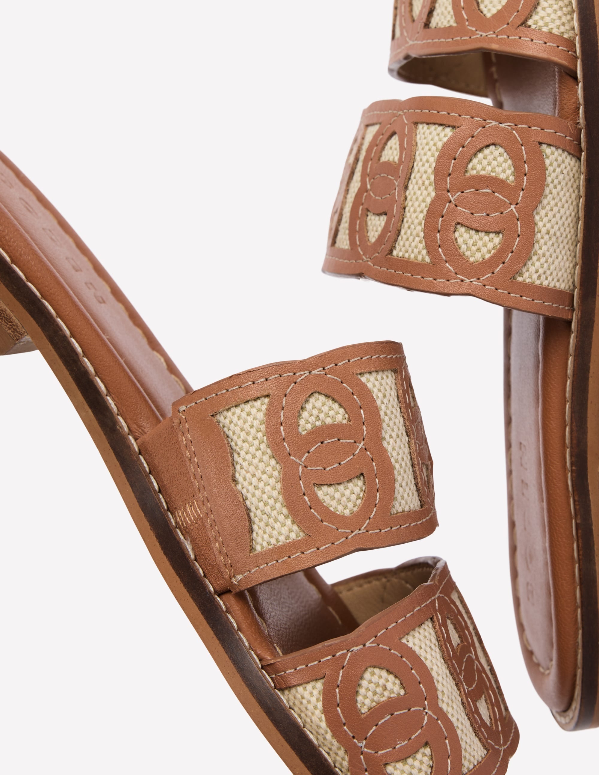 Interlocked Flat Sandal-Tan - Image 4