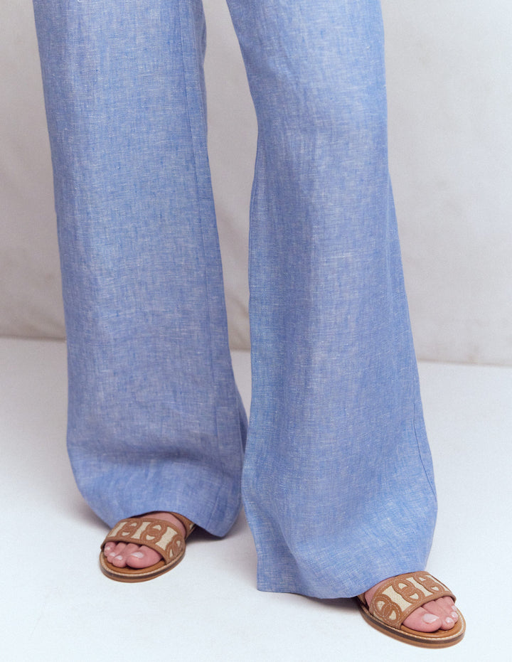 Interlocked Flat Sandal-Tan