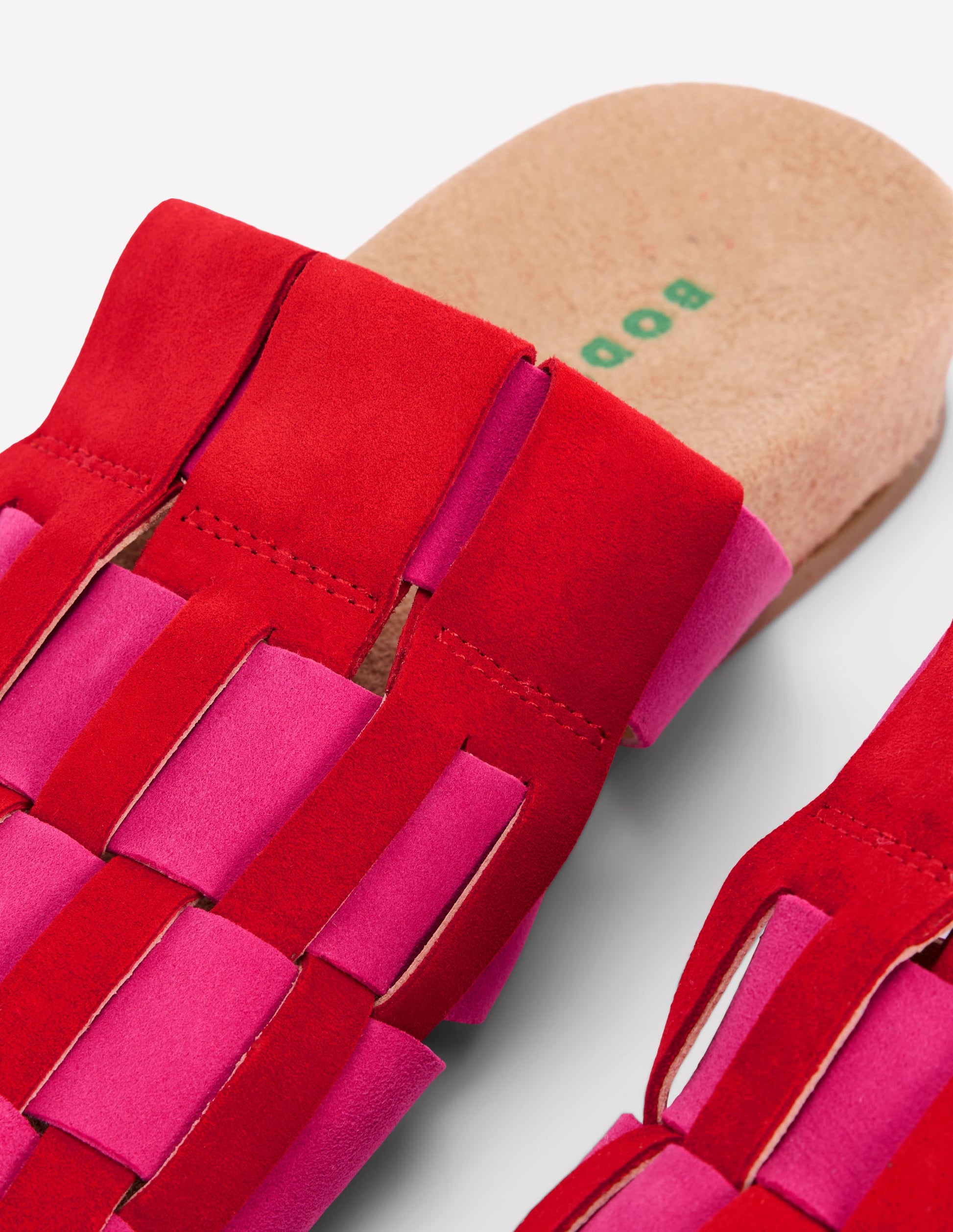 Loretta Multi Strap Clog-Pink/Red-4