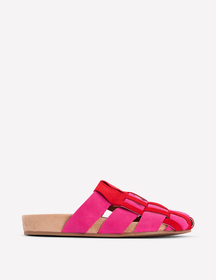 Loretta Multi Strap Clog-Pink/Red
